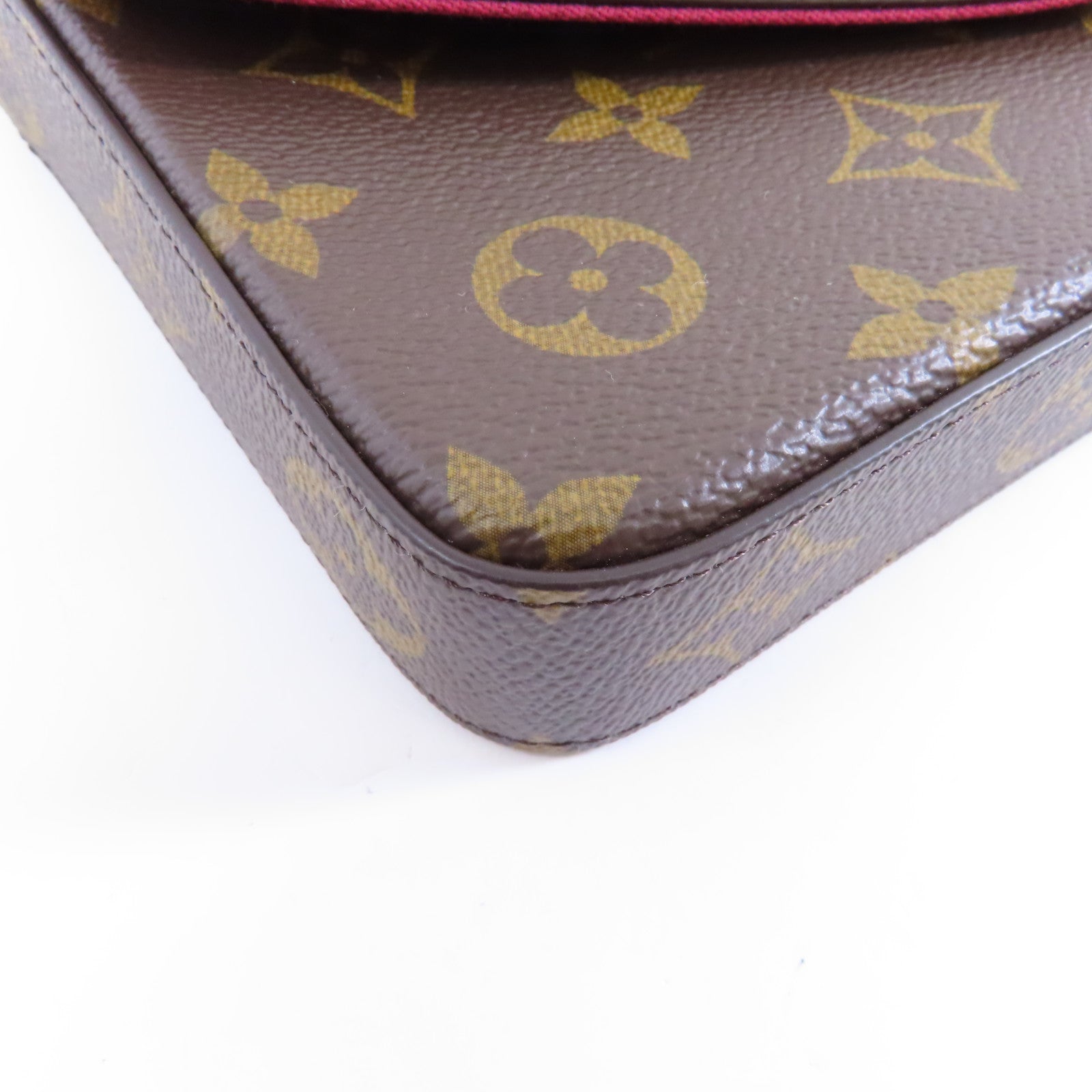 LOUIS VUITTON Monogram Pochette Felicie金扣鏈帶肩背袋