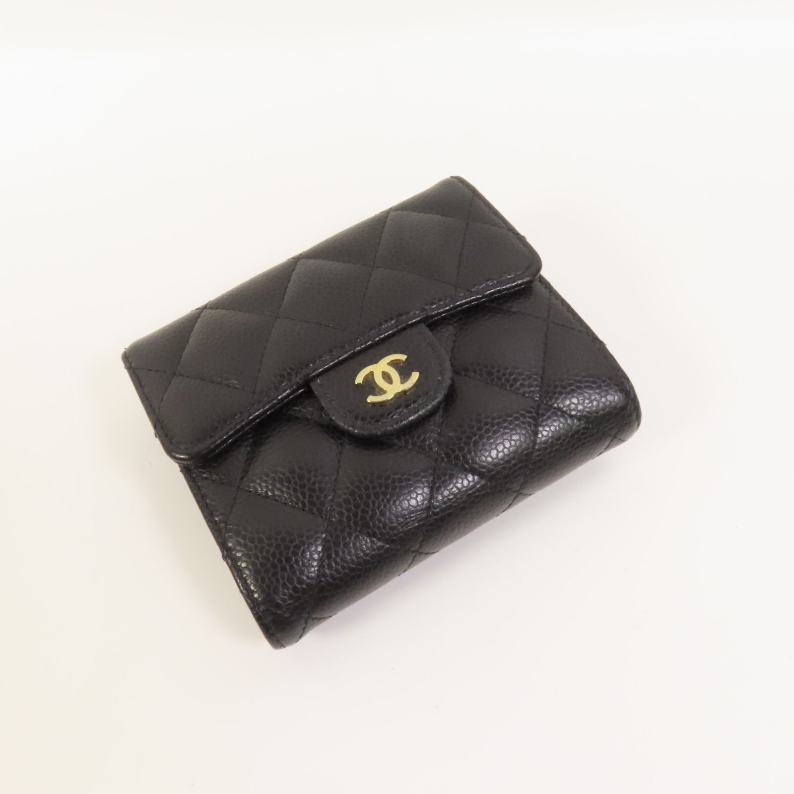 CHANEL 牛皮皮革Wallet金扣銀包