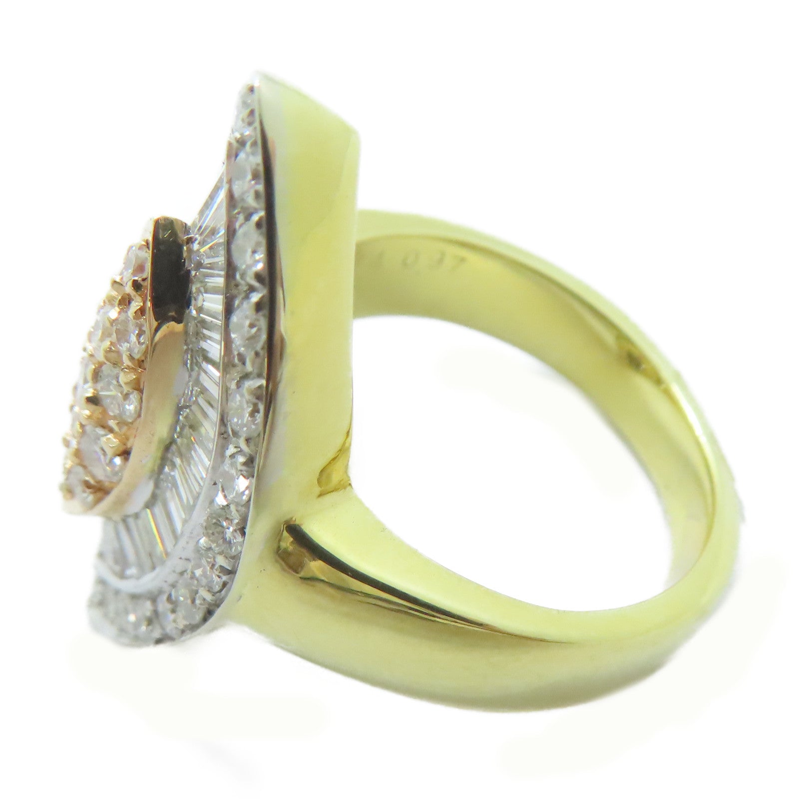 JEWELRY 18K黃金Diamond Ring 0.97ct鑽石/0.74ct鑽石戒指US#5.75