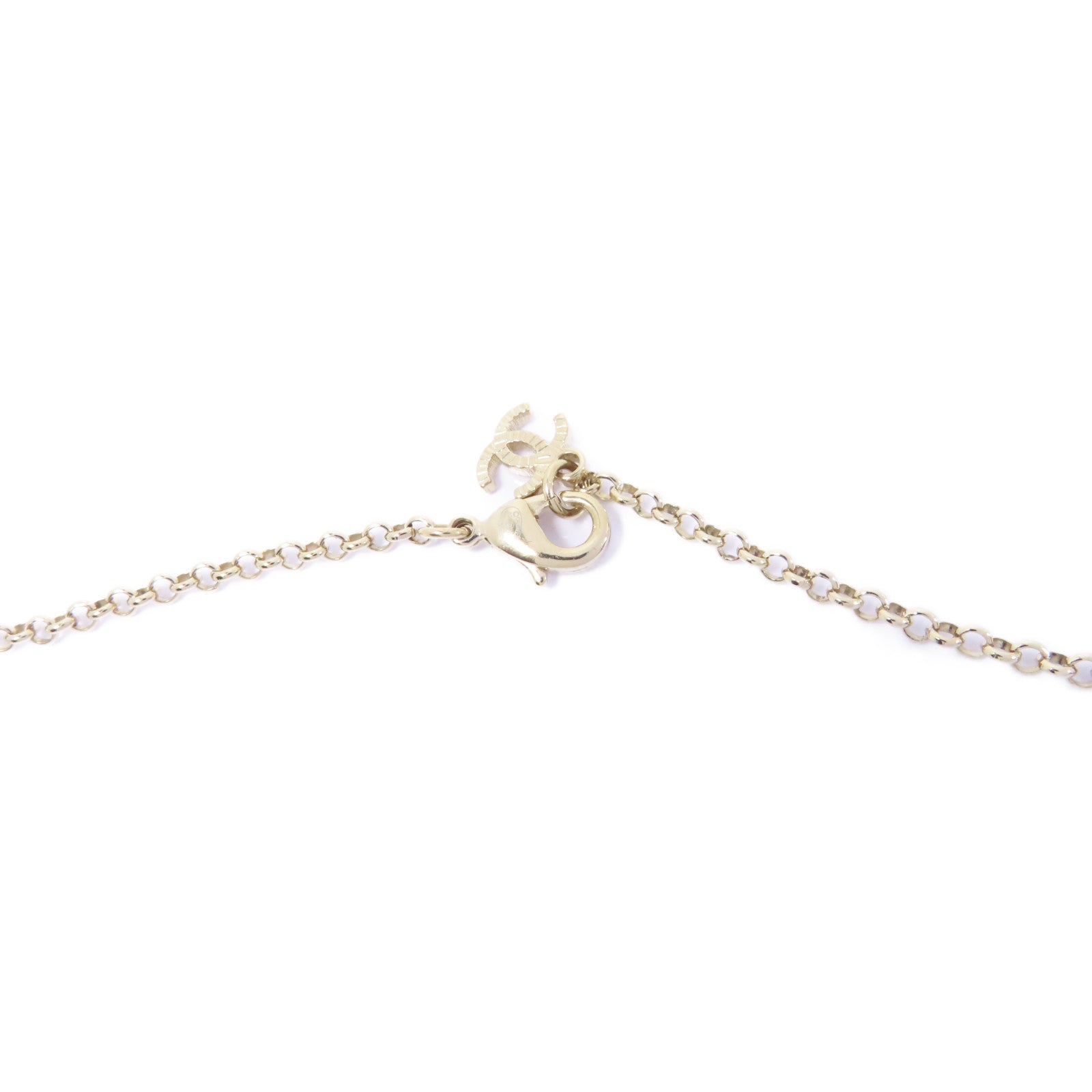 CHANEL PVC/金屬Necklace項鍊藍色/白色/金色