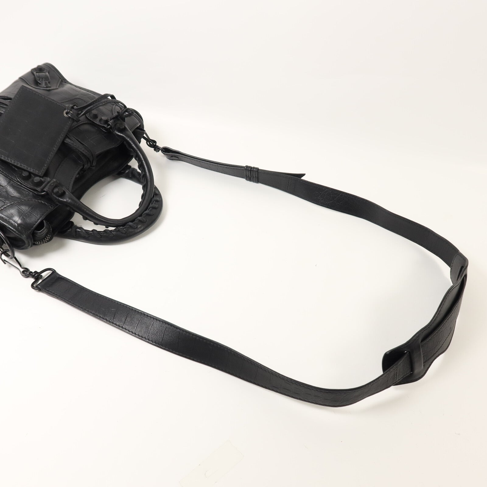 BALENCIAGA 牛皮皮革Mini City手挽肩背兩用袋