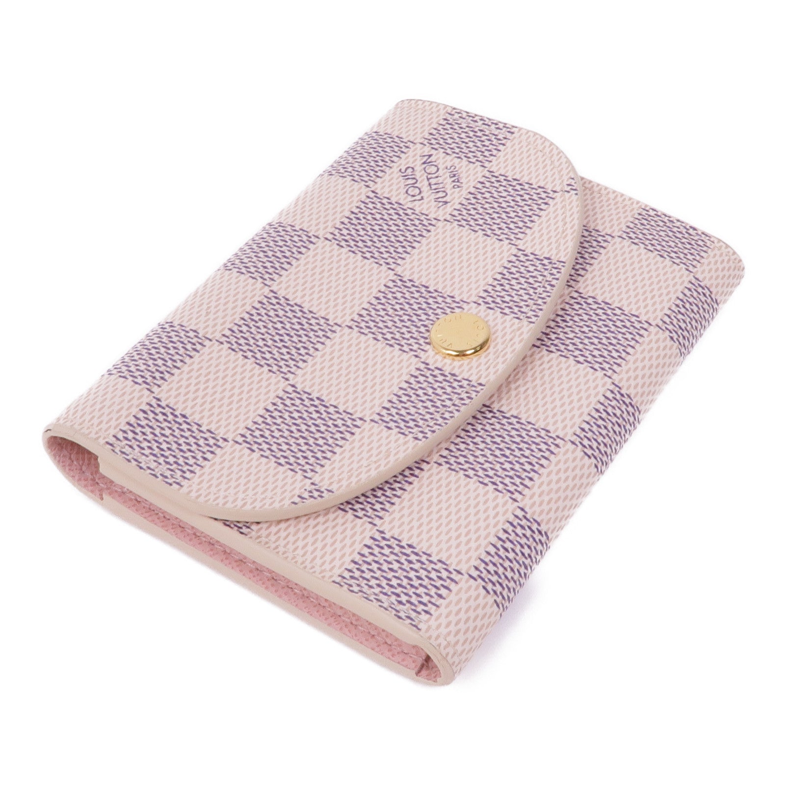 LOUIS VUITTON Damier Azur Rossalie Coin Purse金扣零錢包