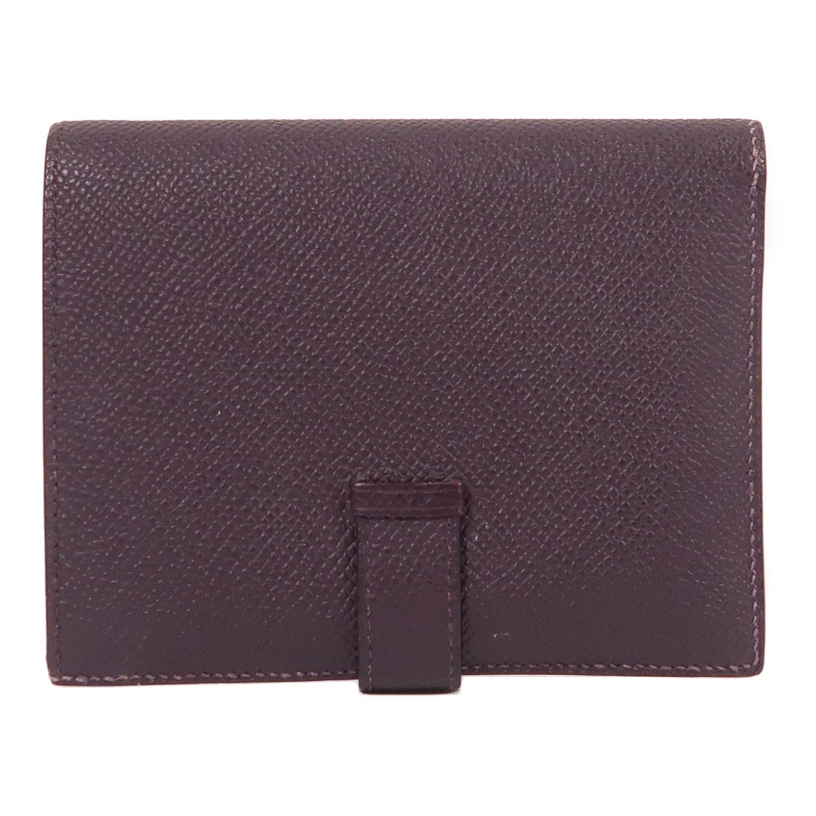 HERMES Epsom皮革Bearn Compact Wallet銀扣錢包