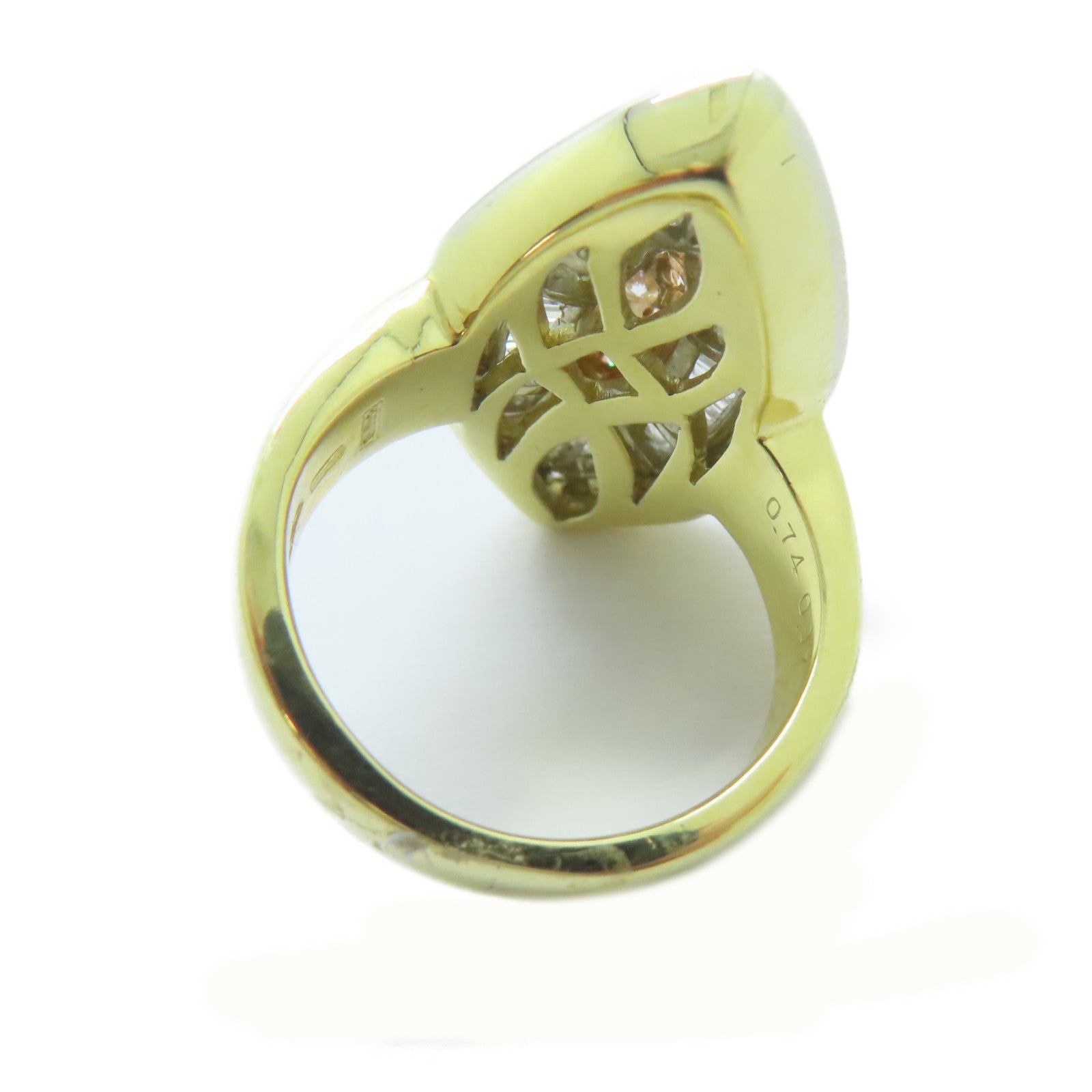 JEWELRY 18K黃金Diamond Ring 0.97ct鑽石/0.74ct鑽石戒指US#5.75