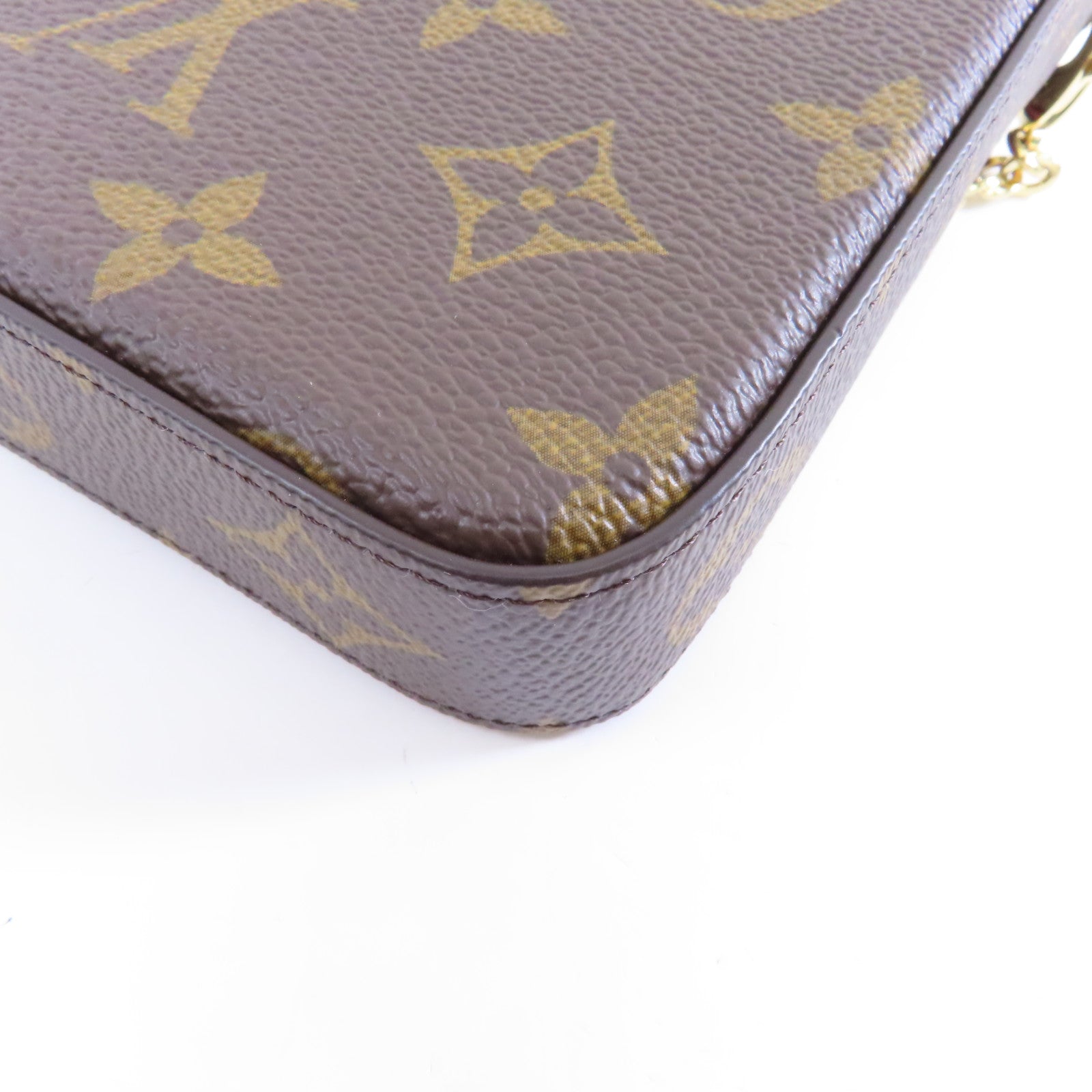 LOUIS VUITTON Monogram Pochette Felicie金扣鏈帶肩背袋