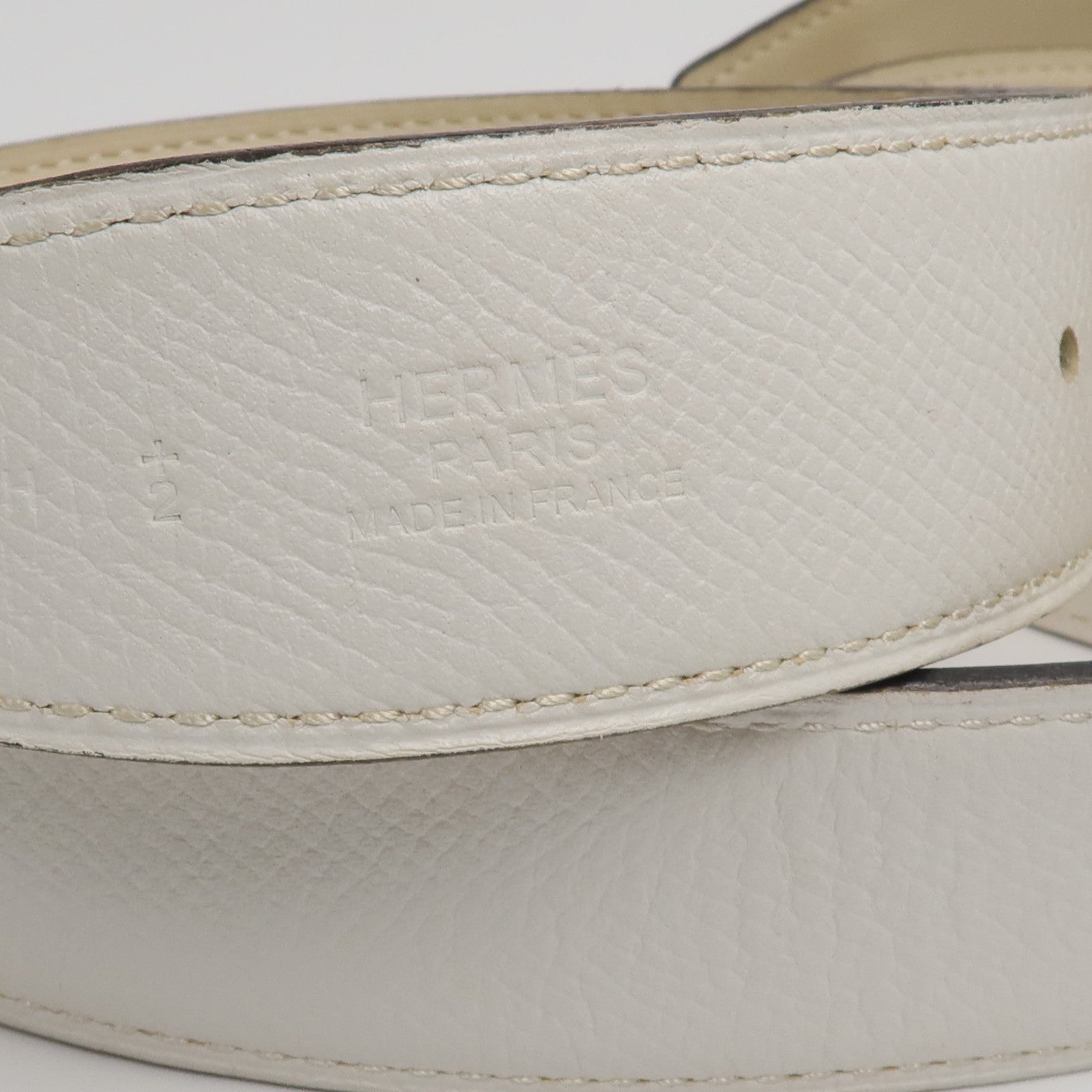 HERMES Epsom/Swift皮革H Speed Belt 90cm皮帶Beton/Nata