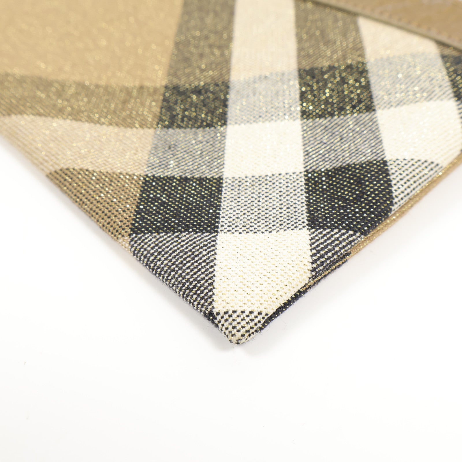 BURBERRY 帆布Pouch銀扣手拿包