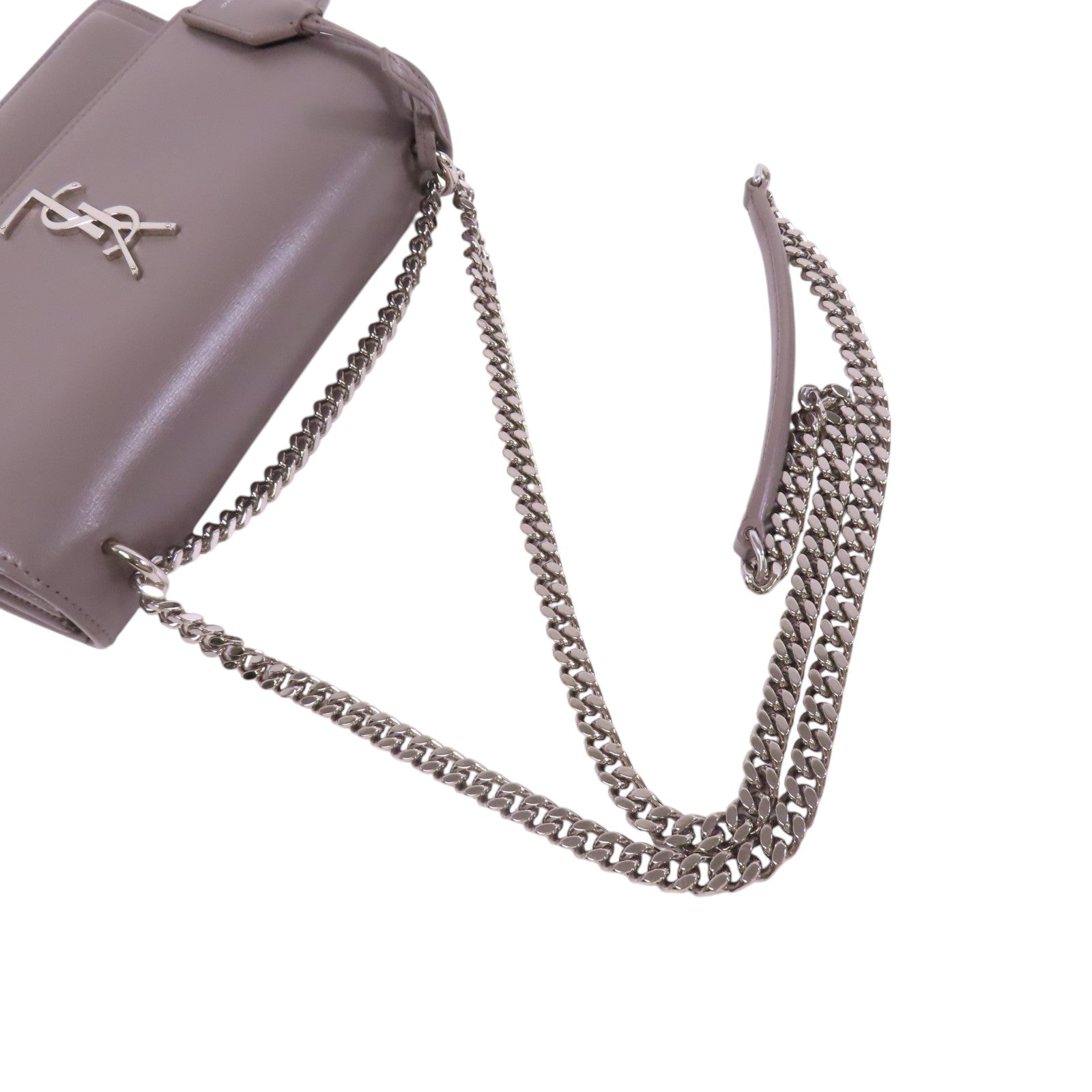 YVES SAINT LAURENT 牛皮皮革Sunset Medium銀扣鏈帶肩背袋