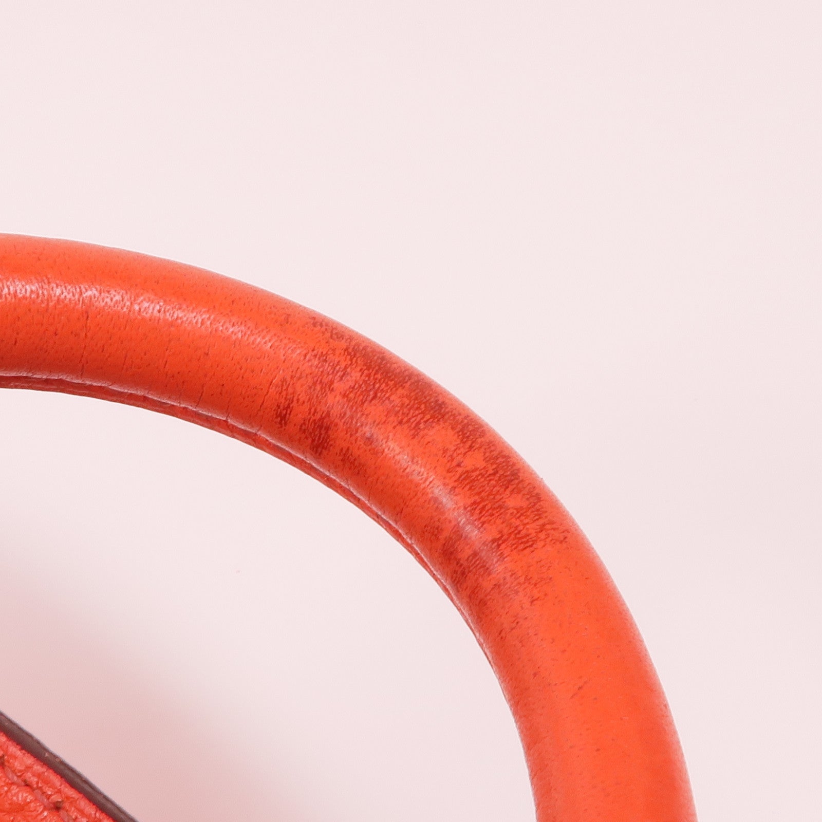 HERMES Clemence皮革Lindy 26銀扣手挽肩背兩用袋Orange Poppy