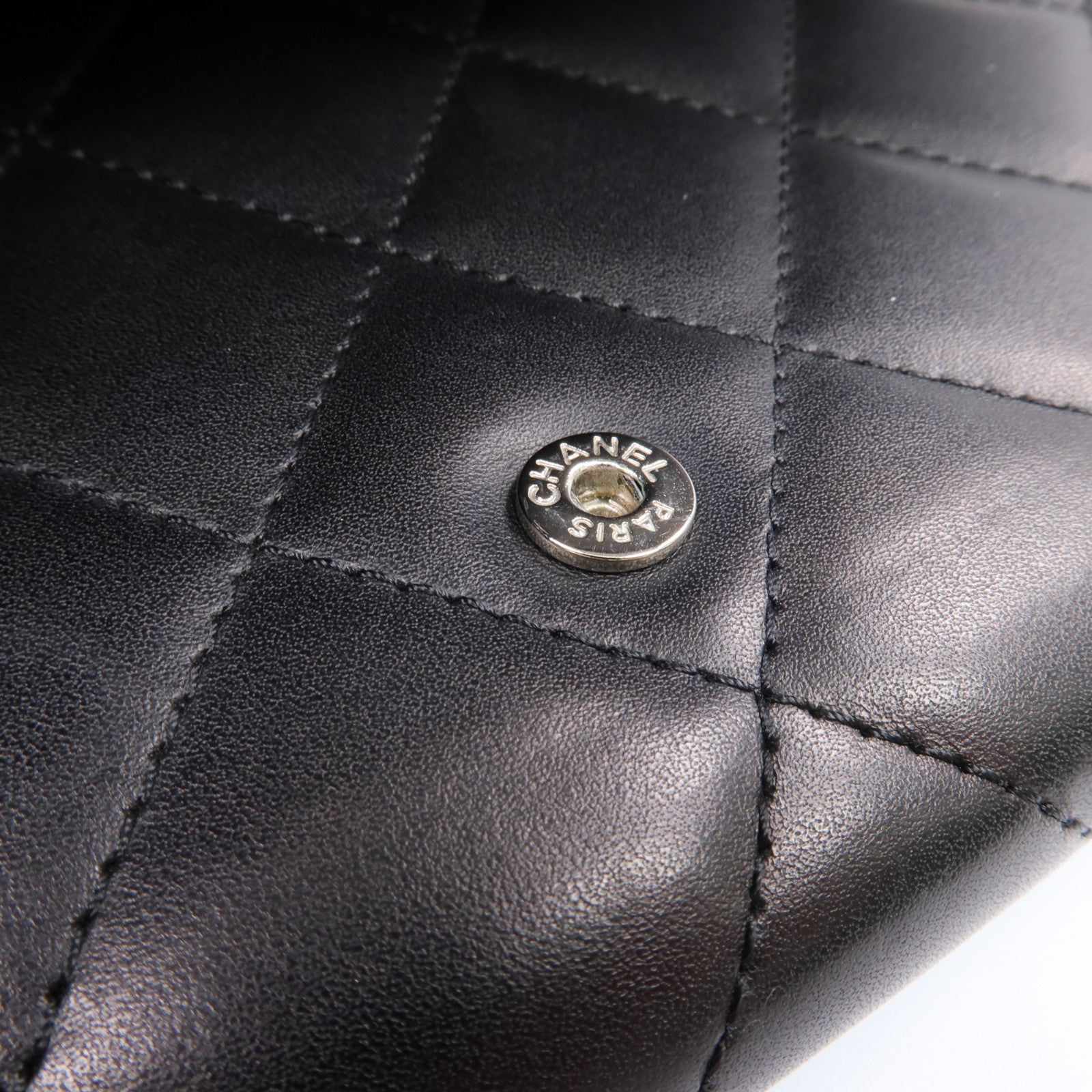 CHANEL 牛皮皮革Cambon Long Wallet銀扣長錢包