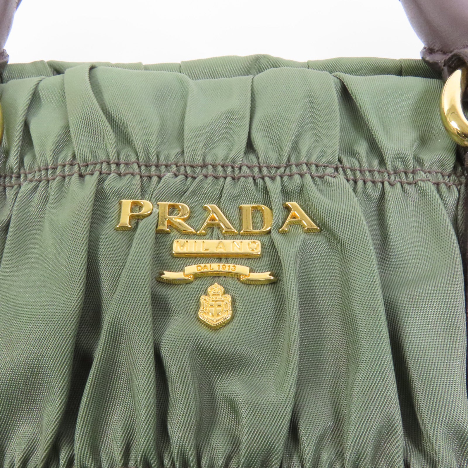 PRADA 尼龍2Way Shoulder金扣手挽肩背兩用袋