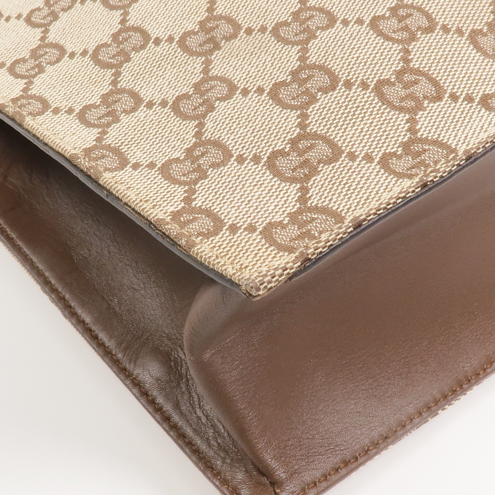 GUCCI 帆布Shoulder Bag銀扣肩背袋