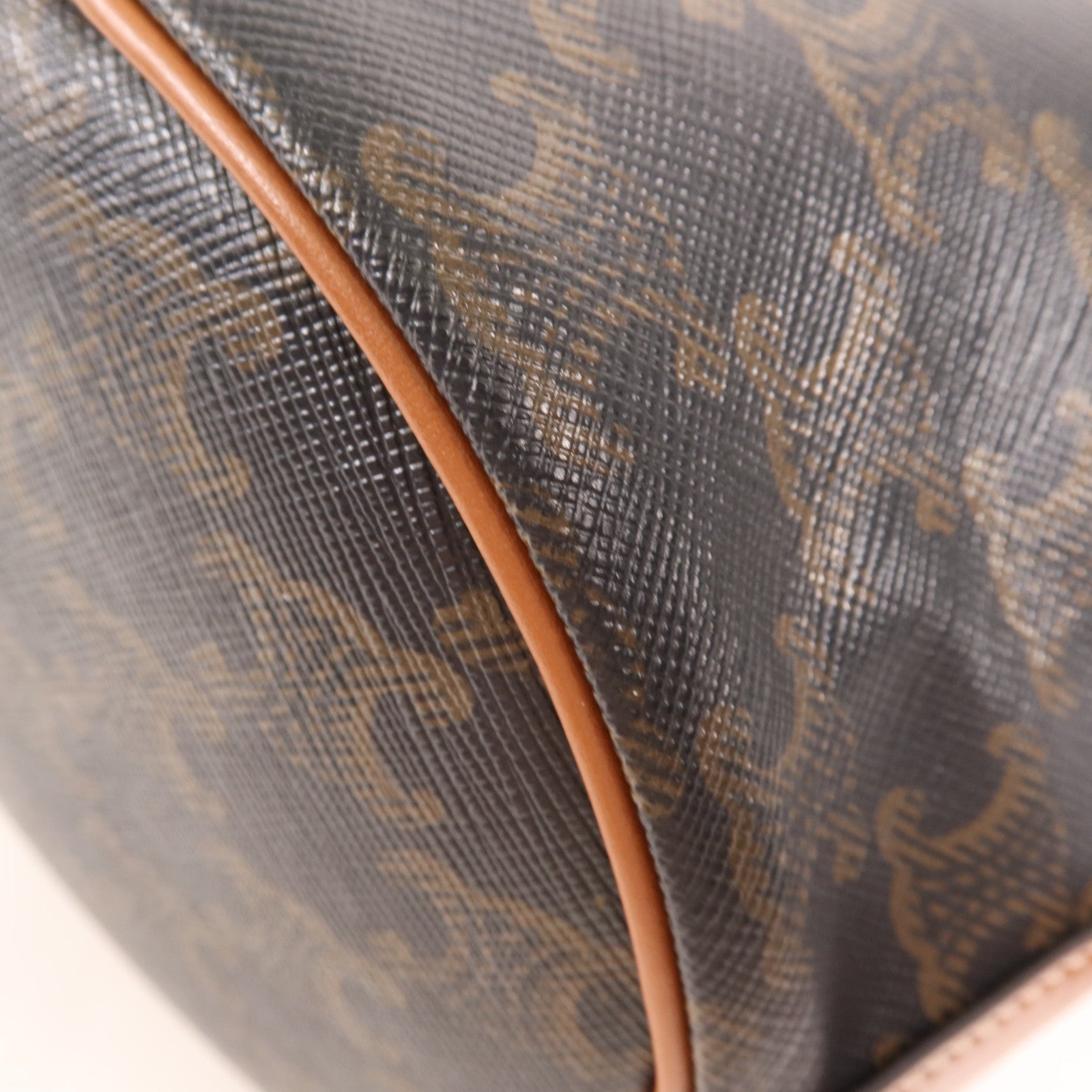 CELINE 塗層帆布Triomphe Drawstring Small Bucket金扣肩背袋