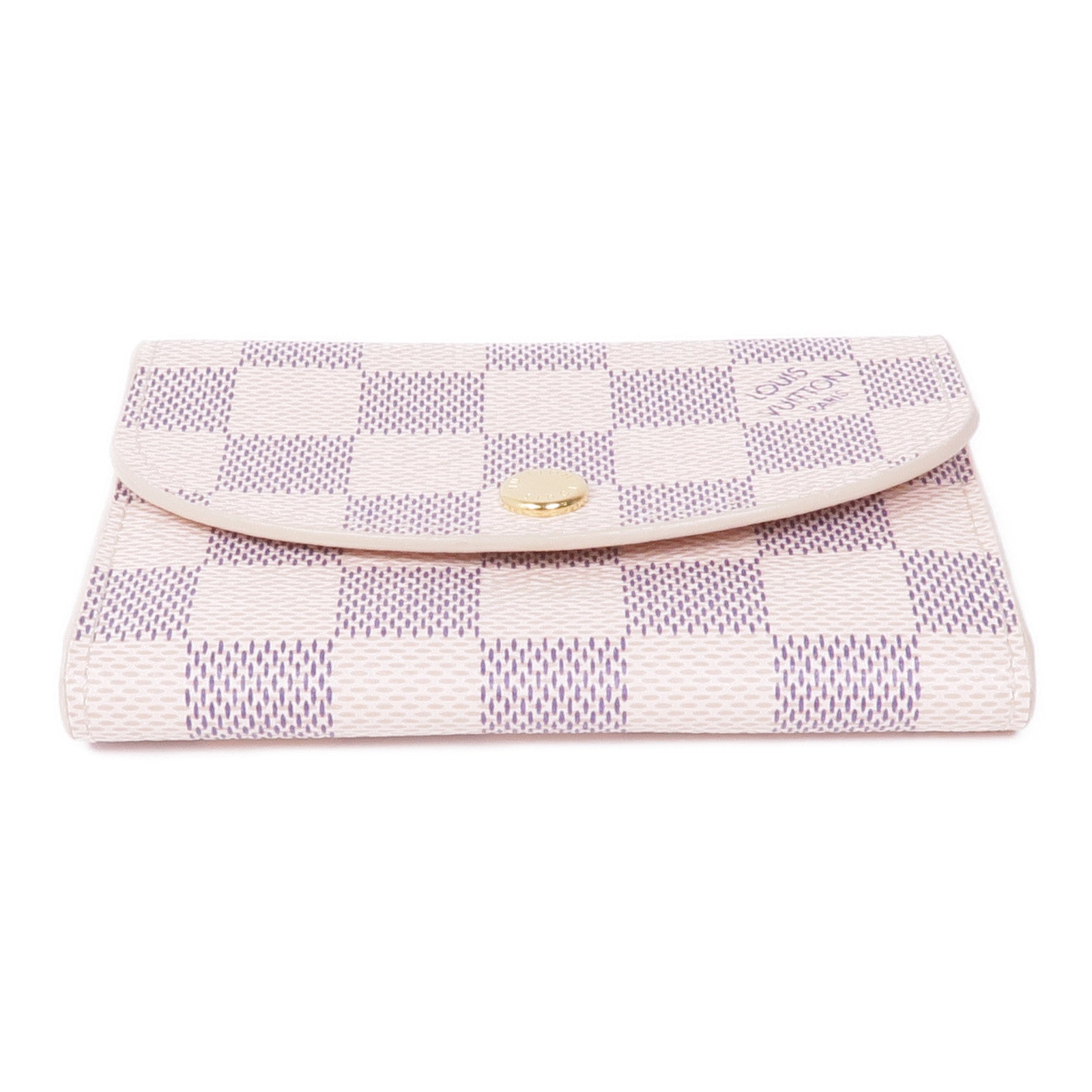 LOUIS VUITTON Damier Azur Rossalie Coin Purse金扣零錢包