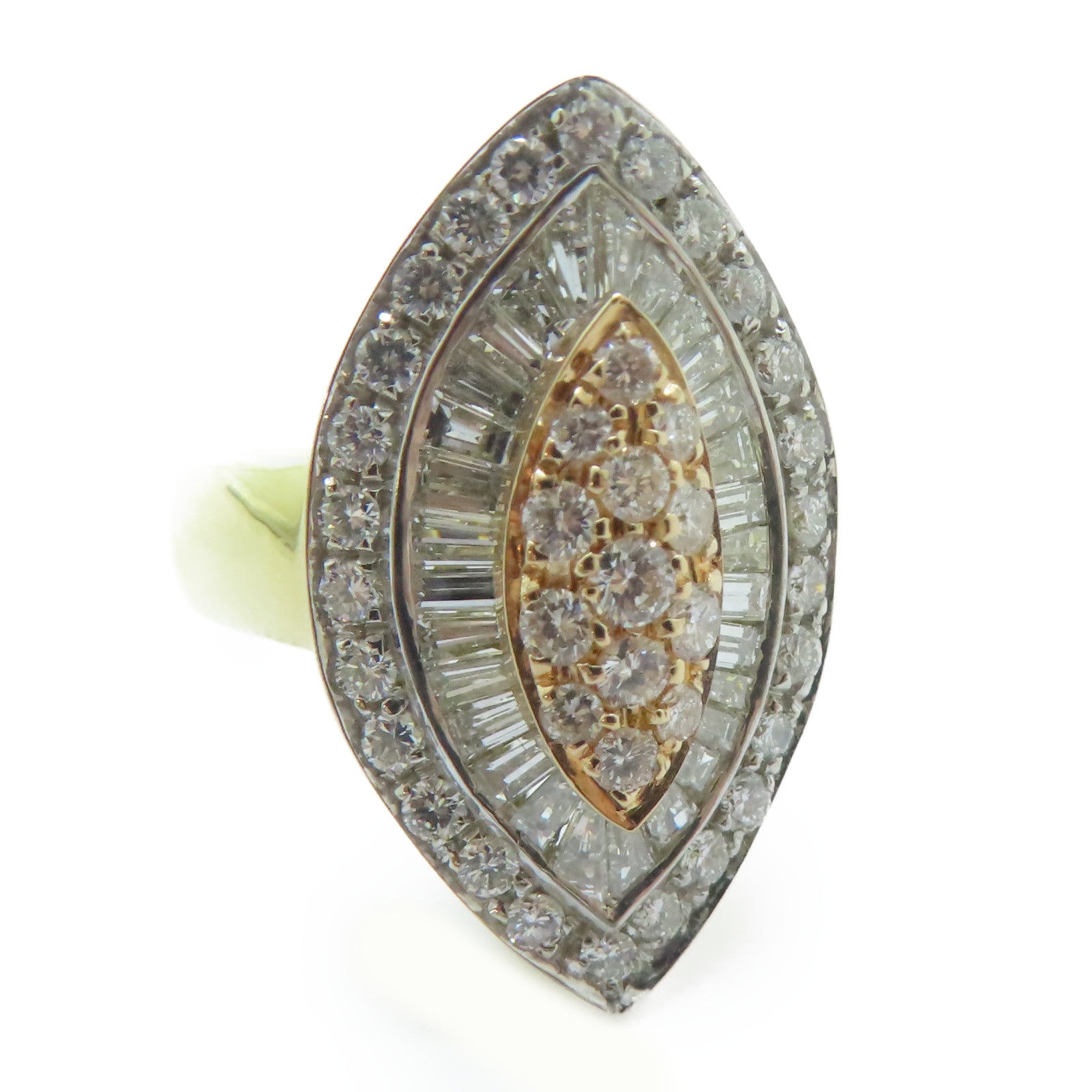 JEWELRY 18K黃金Diamond Ring 0.97ct鑽石/0.74ct鑽石戒指US#5.75