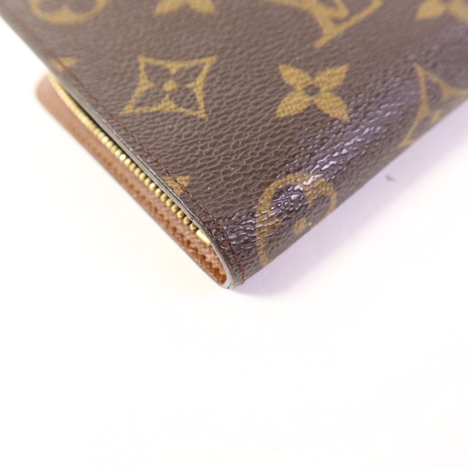 LOUIS VUITTON Monogram Porte Monnaie Zip Long Wallet金扣長錢包
