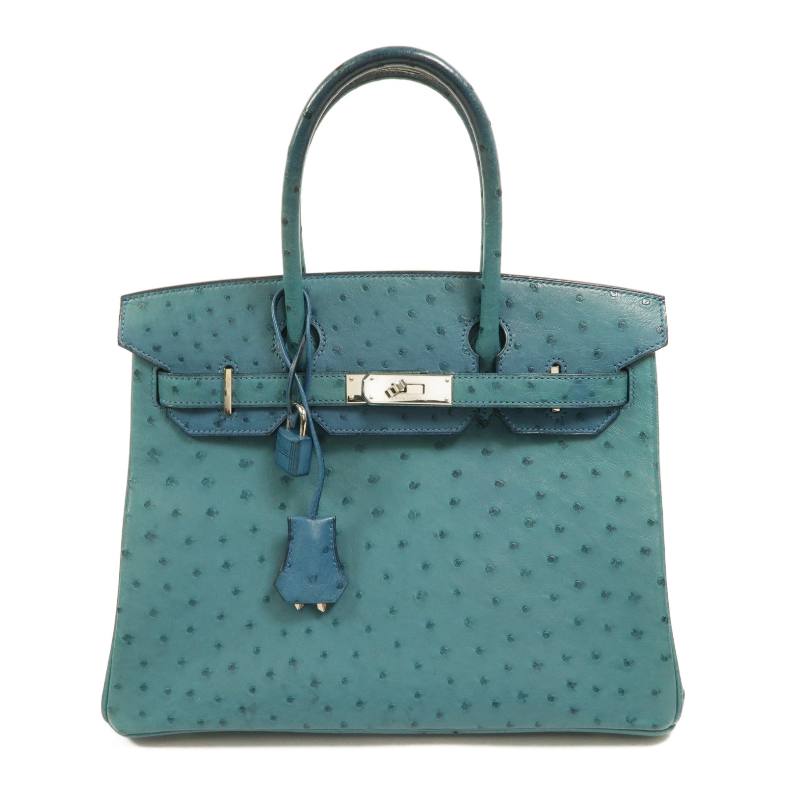 HERMES Ostrich皮革Birkin 30手挽袋Cobalt