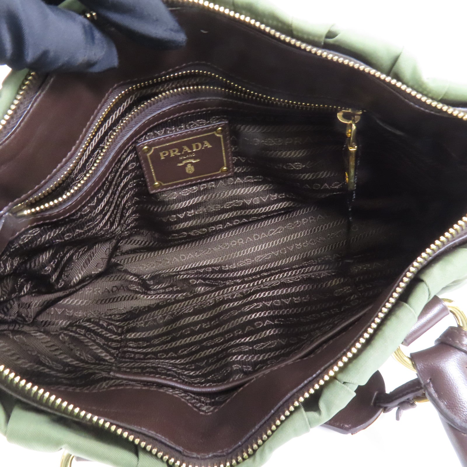 PRADA 尼龍2Way Shoulder金扣手挽肩背兩用袋