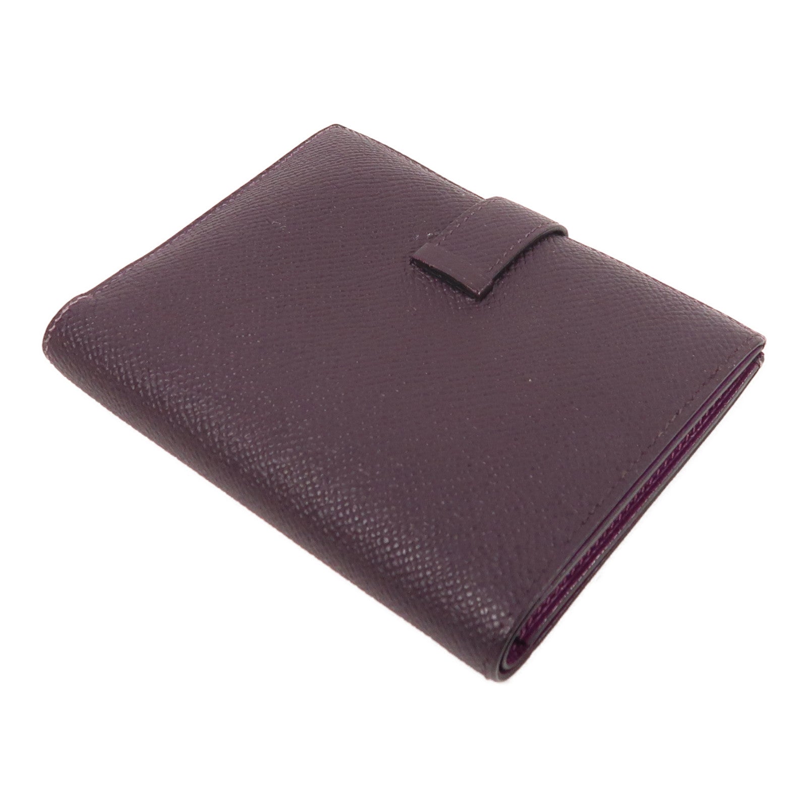HERMES Epsom皮革Bearn Compact Wallet銀扣錢包