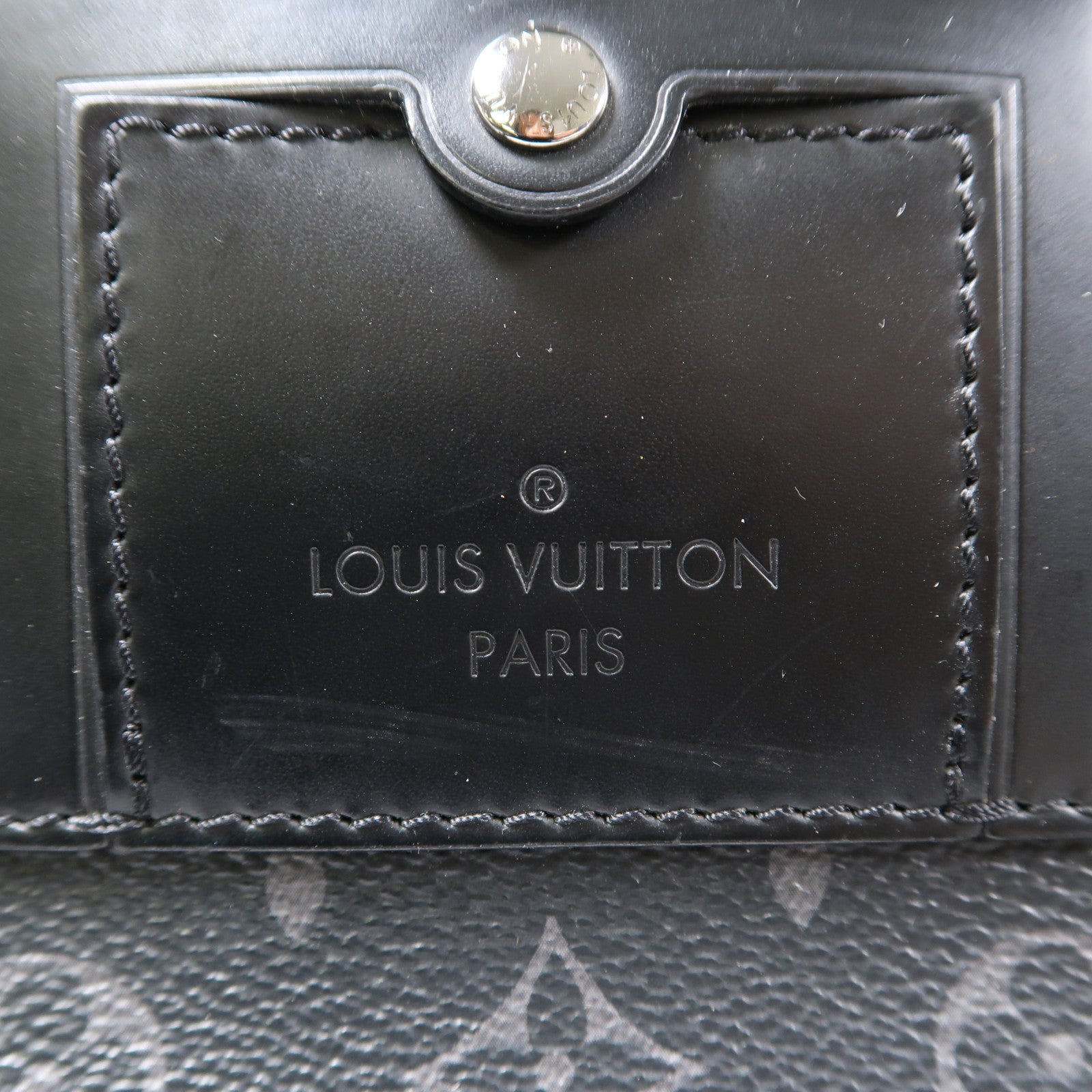 LOUIS VUITTON Monogram Eclipse Messenger PM Voyager銀扣肩背袋