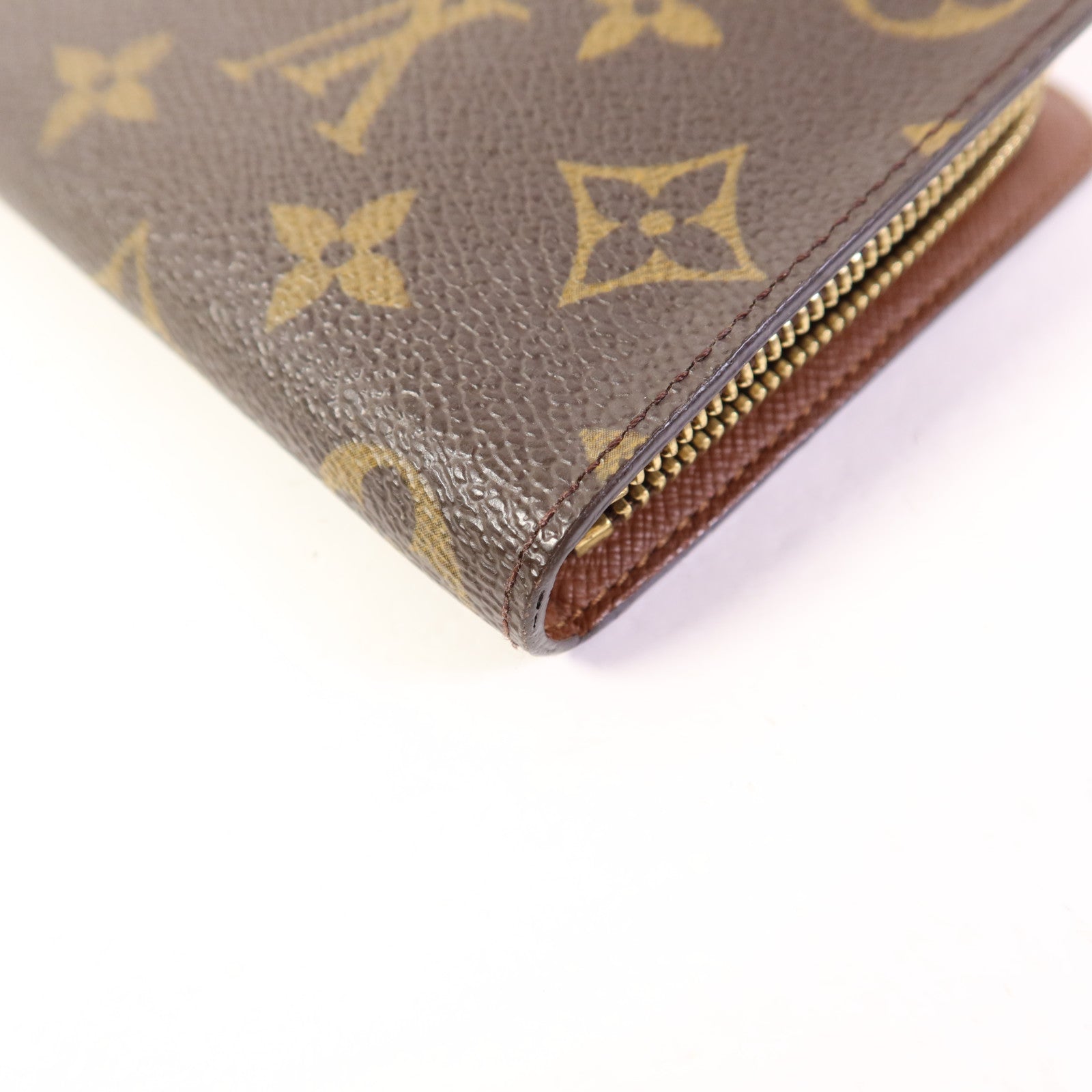 LOUIS VUITTON Monogram Porte Monnaie Zip Long Wallet金扣長錢包