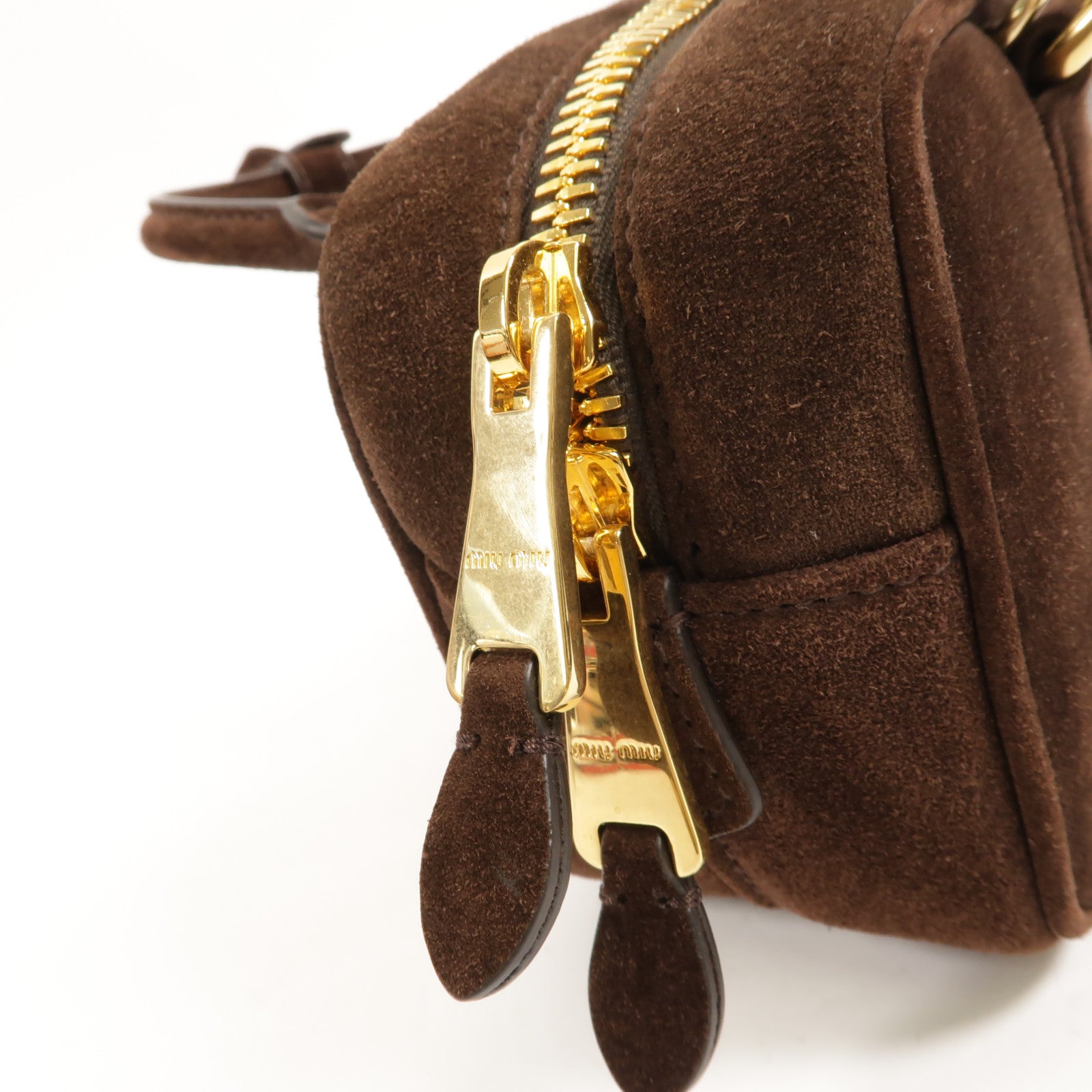 Miu Miu 麂皮皮革Arcadie Handbag手挽肩背兩用袋