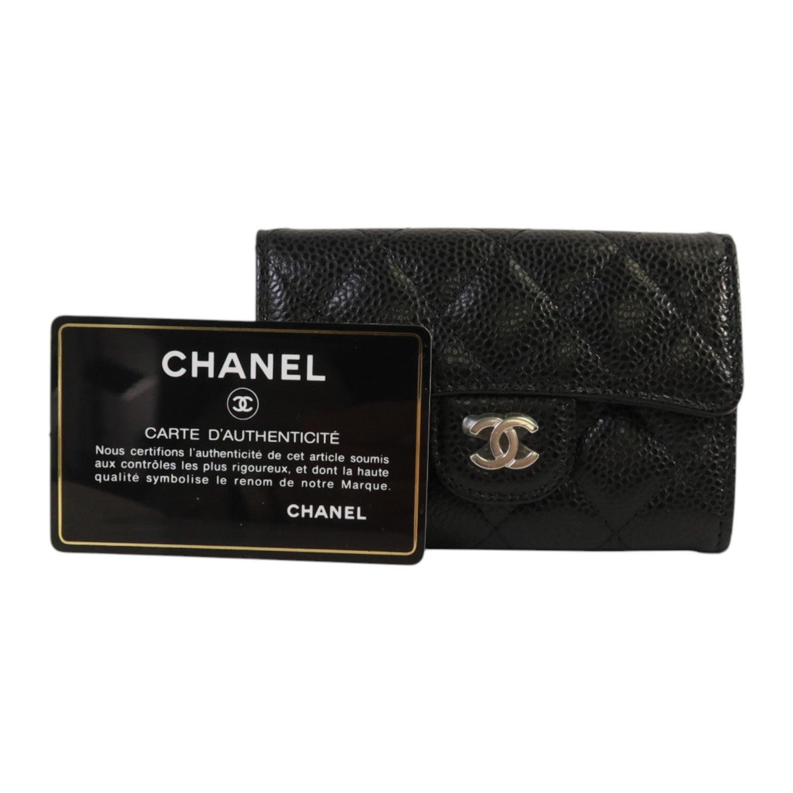 CHANEL 牛皮皮革Classic Card Holder銀扣卡片套