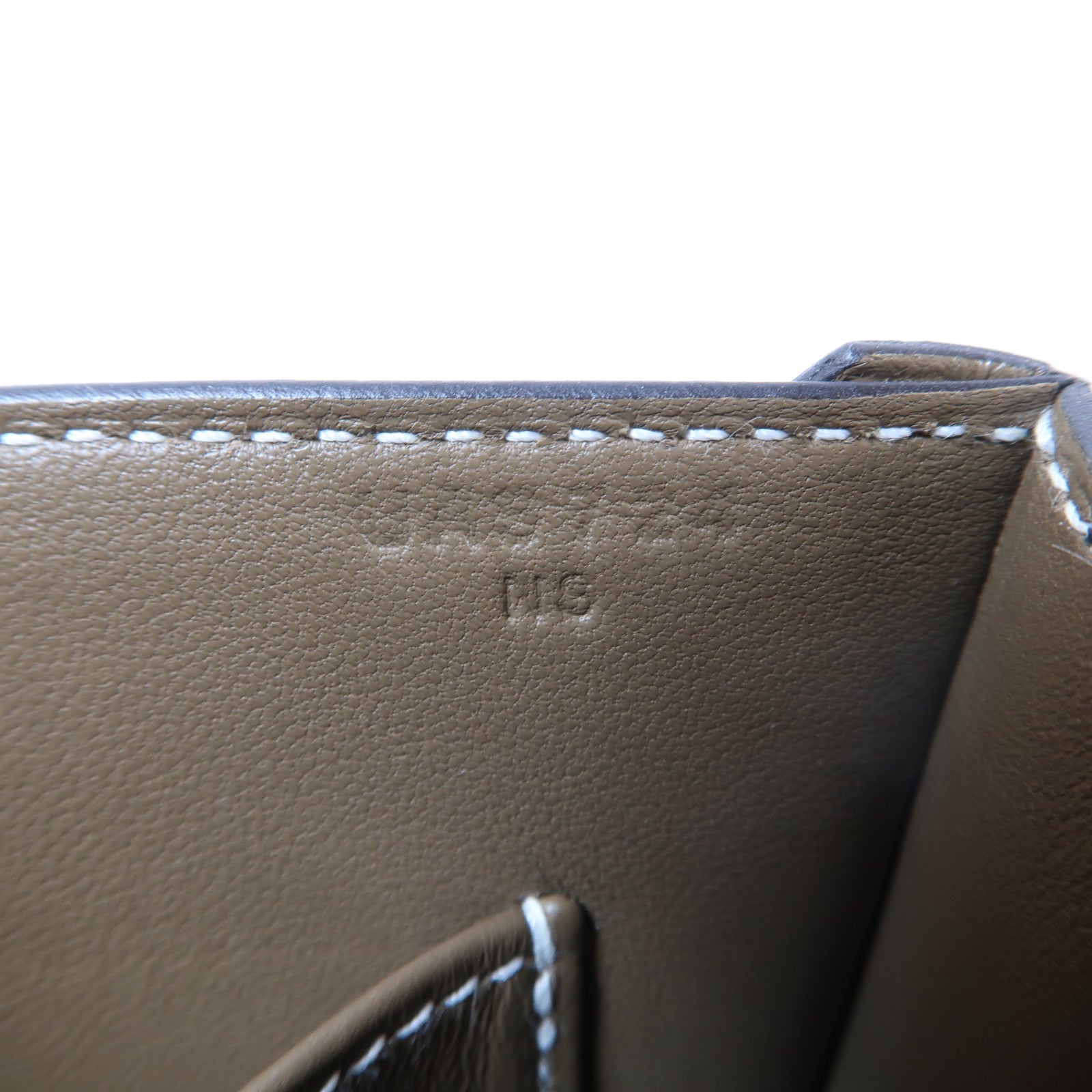 HERMES 【激減優惠】Chevre皮革Verrou Mini銀扣肩背袋Etoupe大象灰