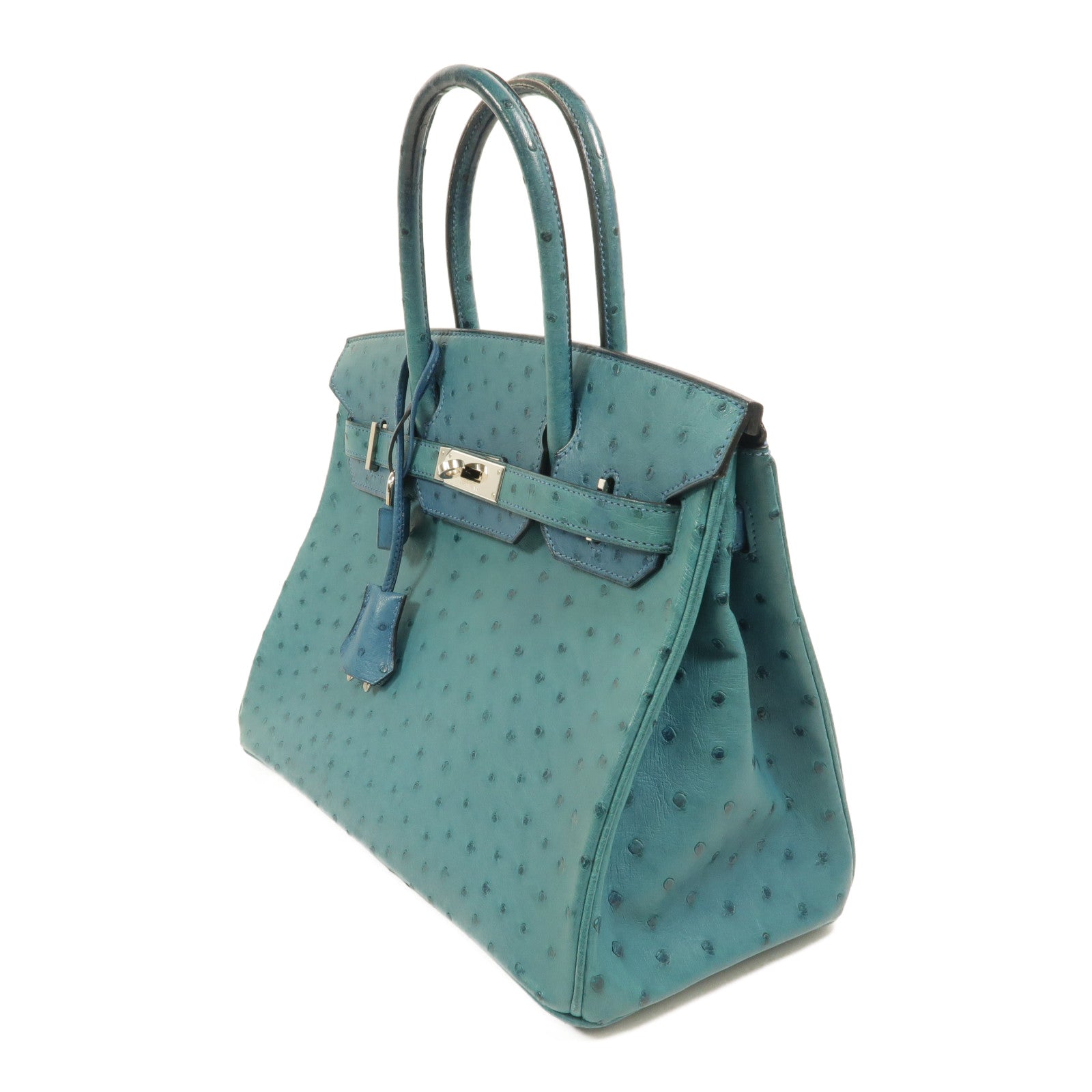 HERMES Ostrich皮革Birkin 30手挽袋Cobalt