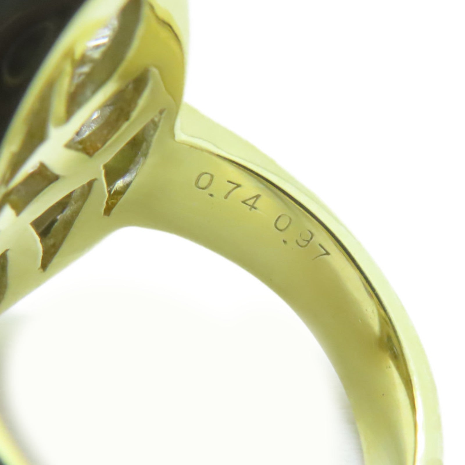 JEWELRY 18K黃金Diamond Ring 0.97ct鑽石/0.74ct鑽石戒指US#5.75