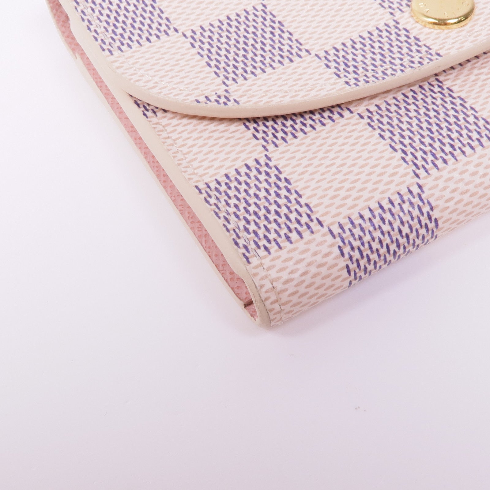 LOUIS VUITTON Damier Azur Rossalie Coin Purse金扣零錢包