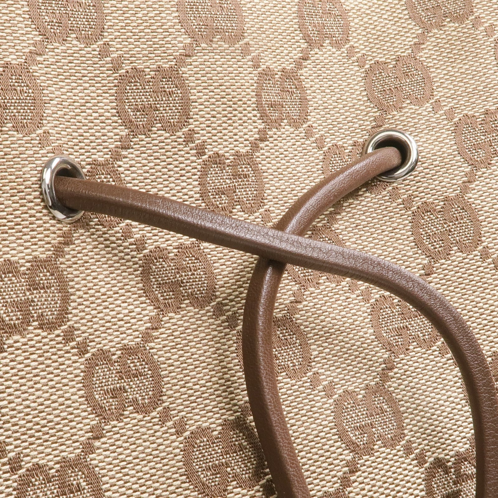 GUCCI 帆布Shoulder Bag銀扣肩背袋