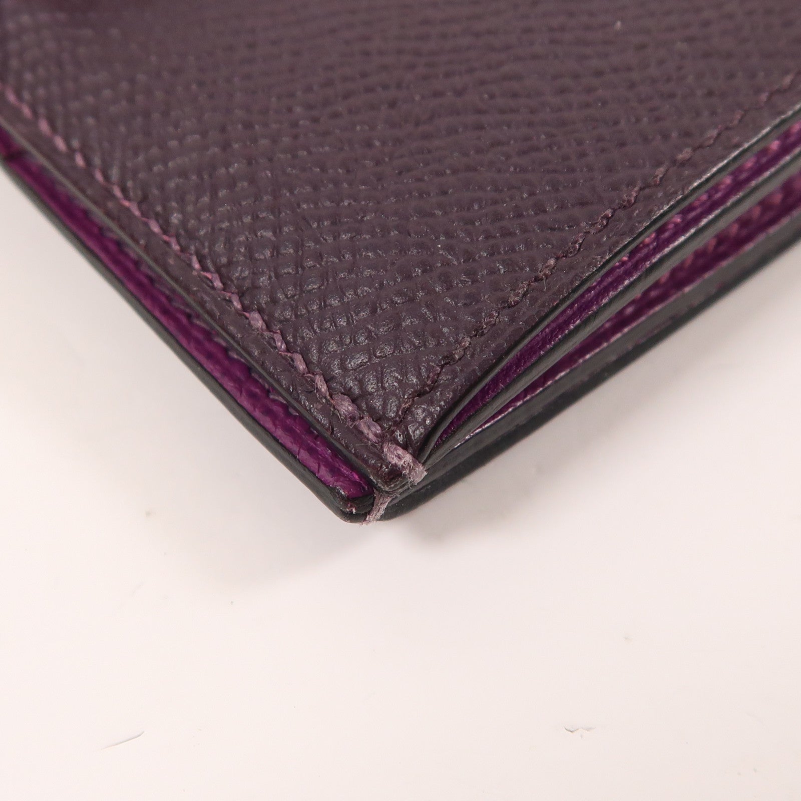 HERMES Epsom皮革Bearn Compact Wallet銀扣錢包