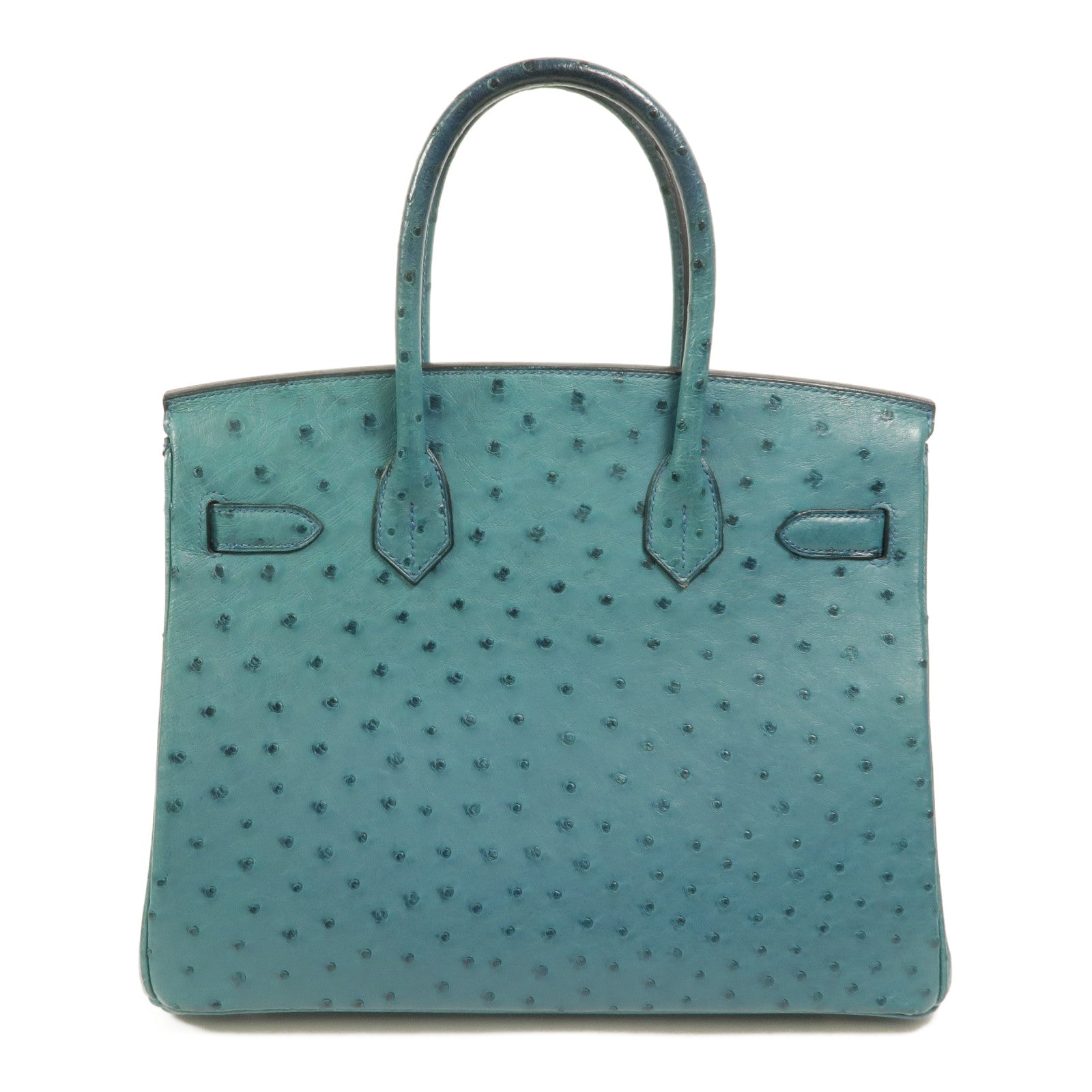 HERMES Ostrich皮革Birkin 30手挽袋Cobalt