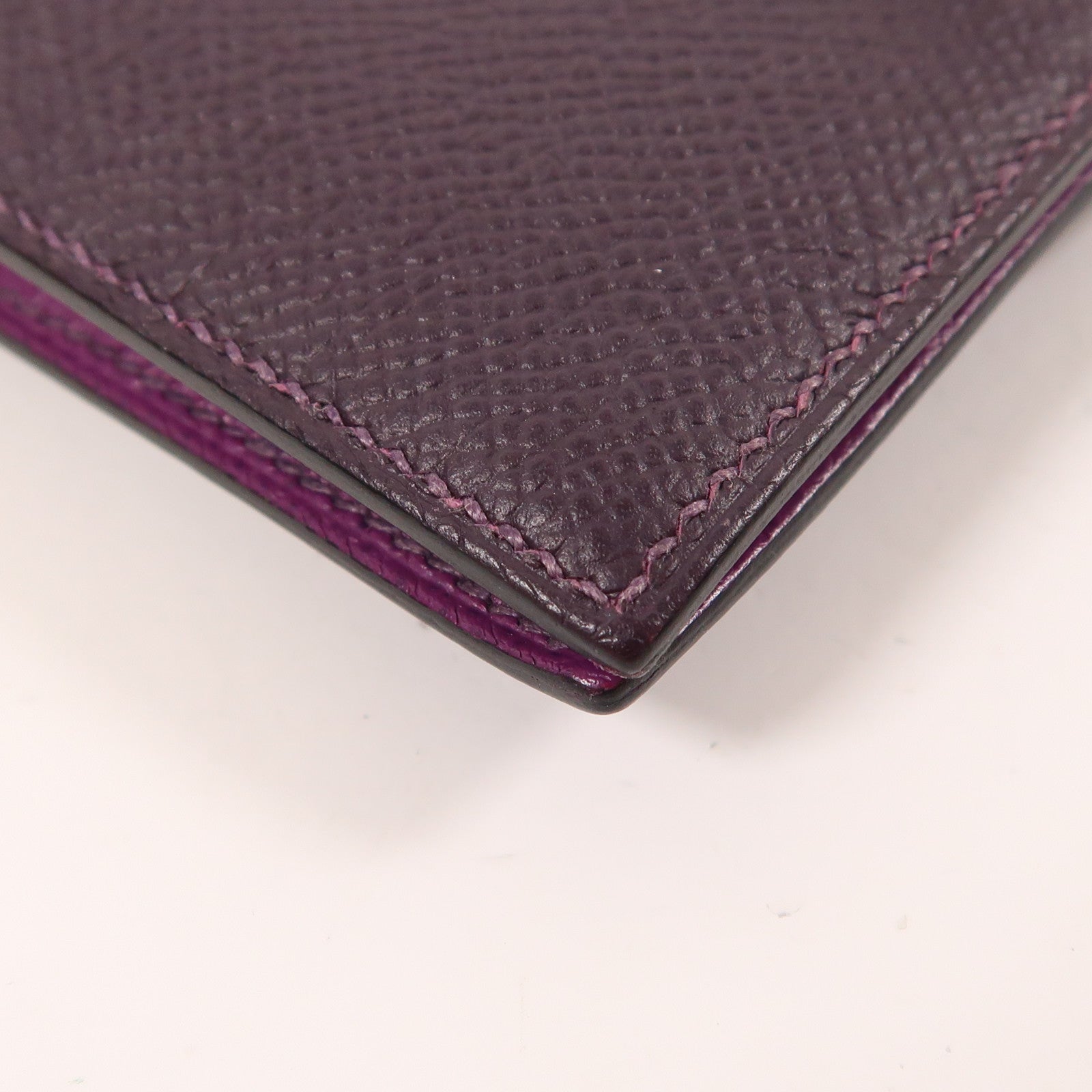 HERMES Epsom皮革Bearn Compact Wallet銀扣錢包