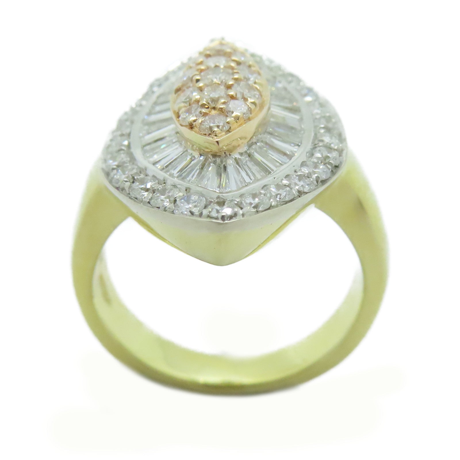 JEWELRY 18K黃金Diamond Ring 0.97ct鑽石/0.74ct鑽石戒指US#5.75