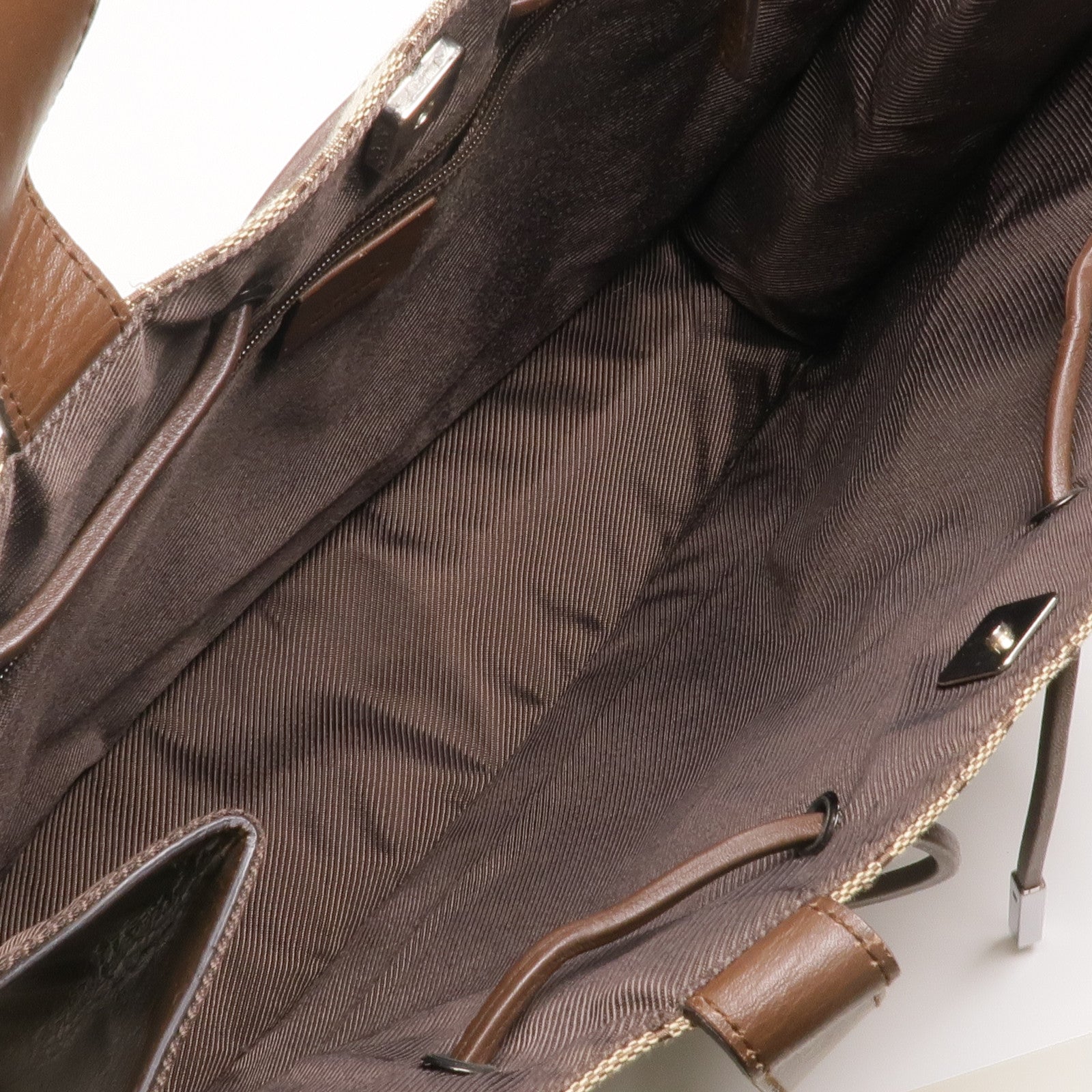 GUCCI 帆布Shoulder Bag銀扣肩背袋