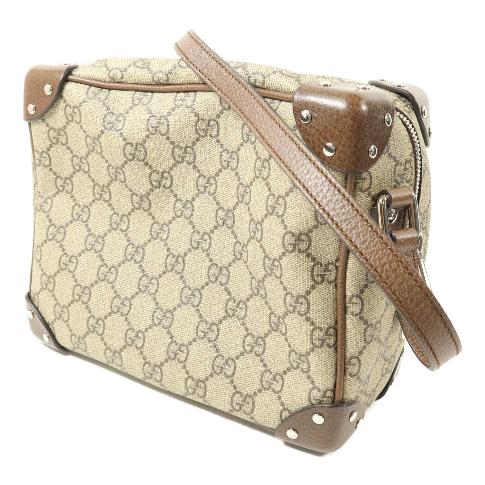 GUCCI 塗層帆布GG Supreme Shoulder Bag肩背袋