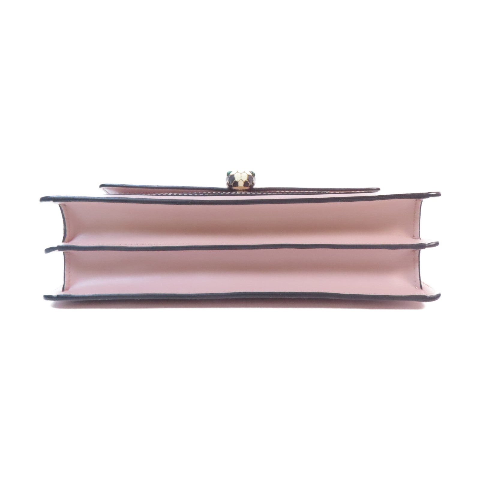 BVLGARI 【激減優惠】皮革Chain Shoulder Bag銀扣鏈帶肩背袋粉紅色