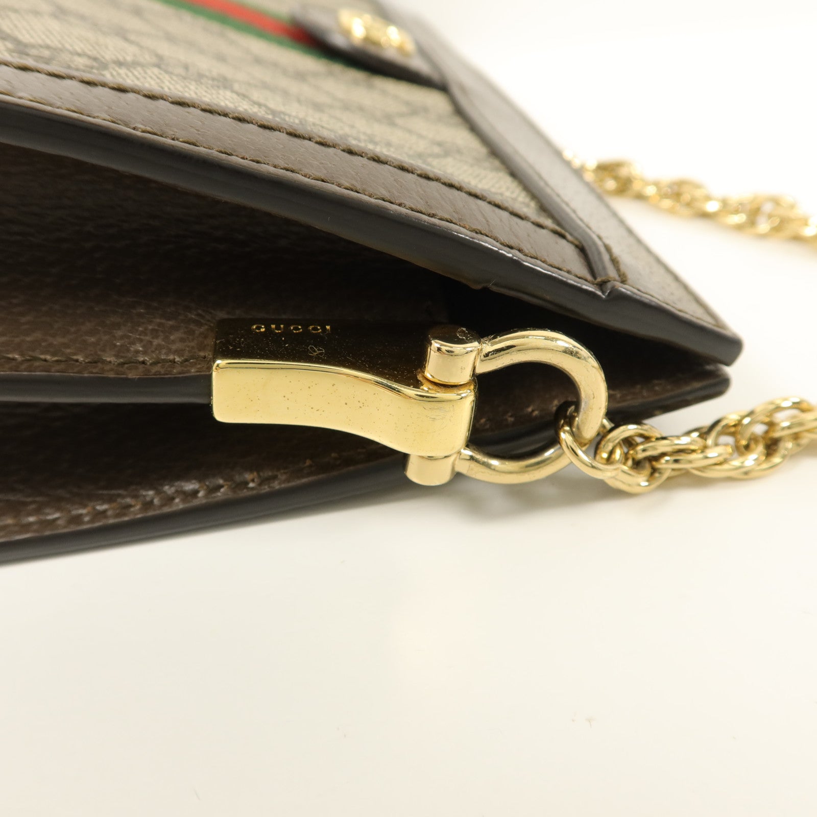 GUCCI 塗層帆布Ophidia GG Small鏈帶肩背袋