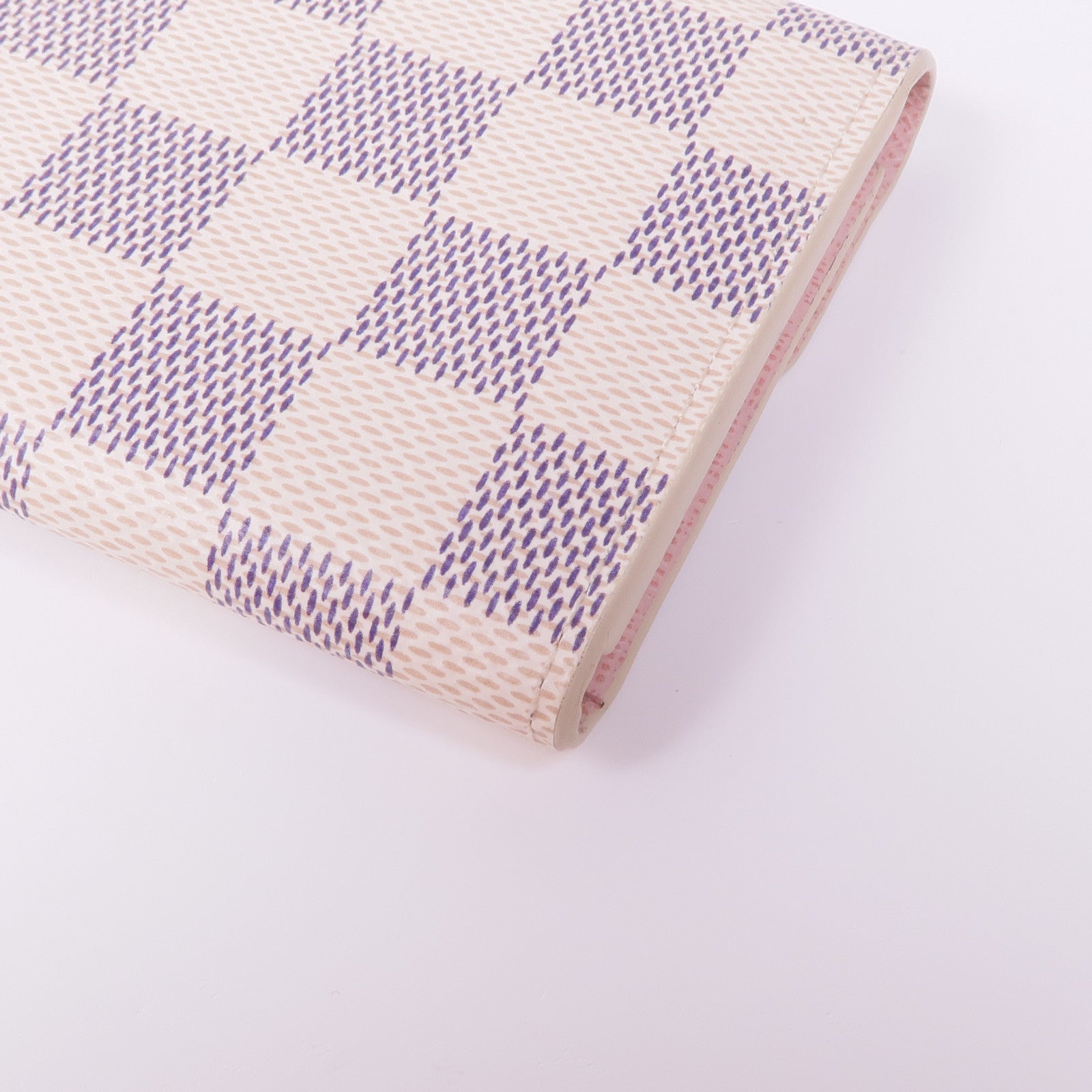 LOUIS VUITTON Damier Azur Rossalie Coin Purse金扣零錢包