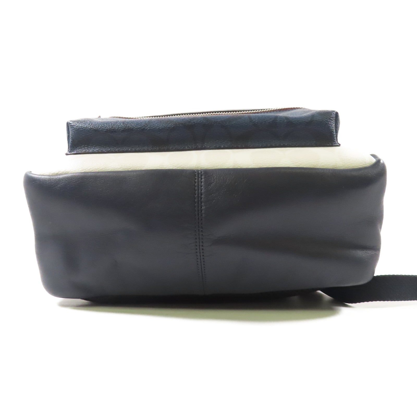 COACH 牛皮皮革/PVC Backpack銀扣背包