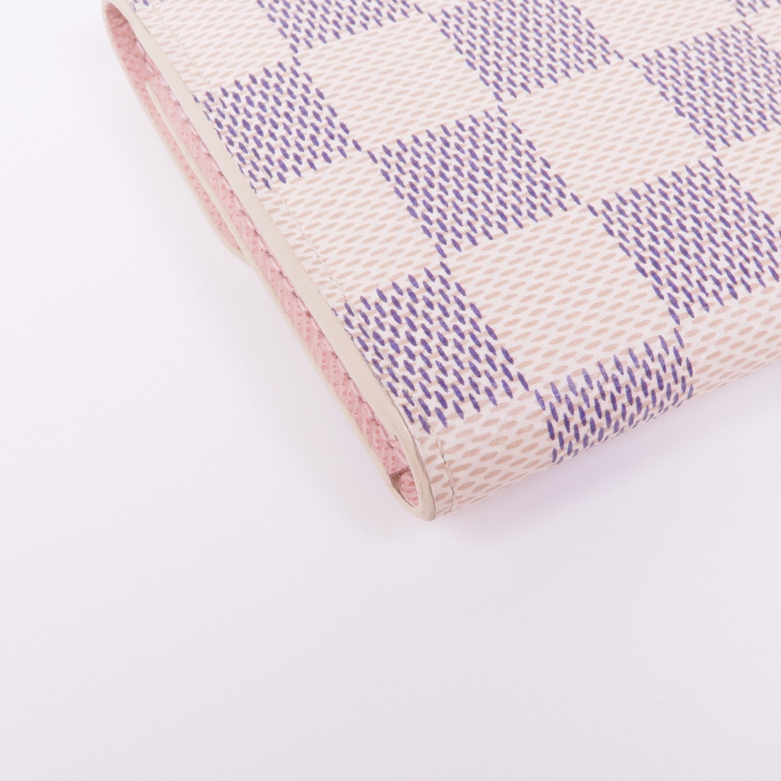 LOUIS VUITTON Damier Azur Rossalie Coin Purse金扣零錢包