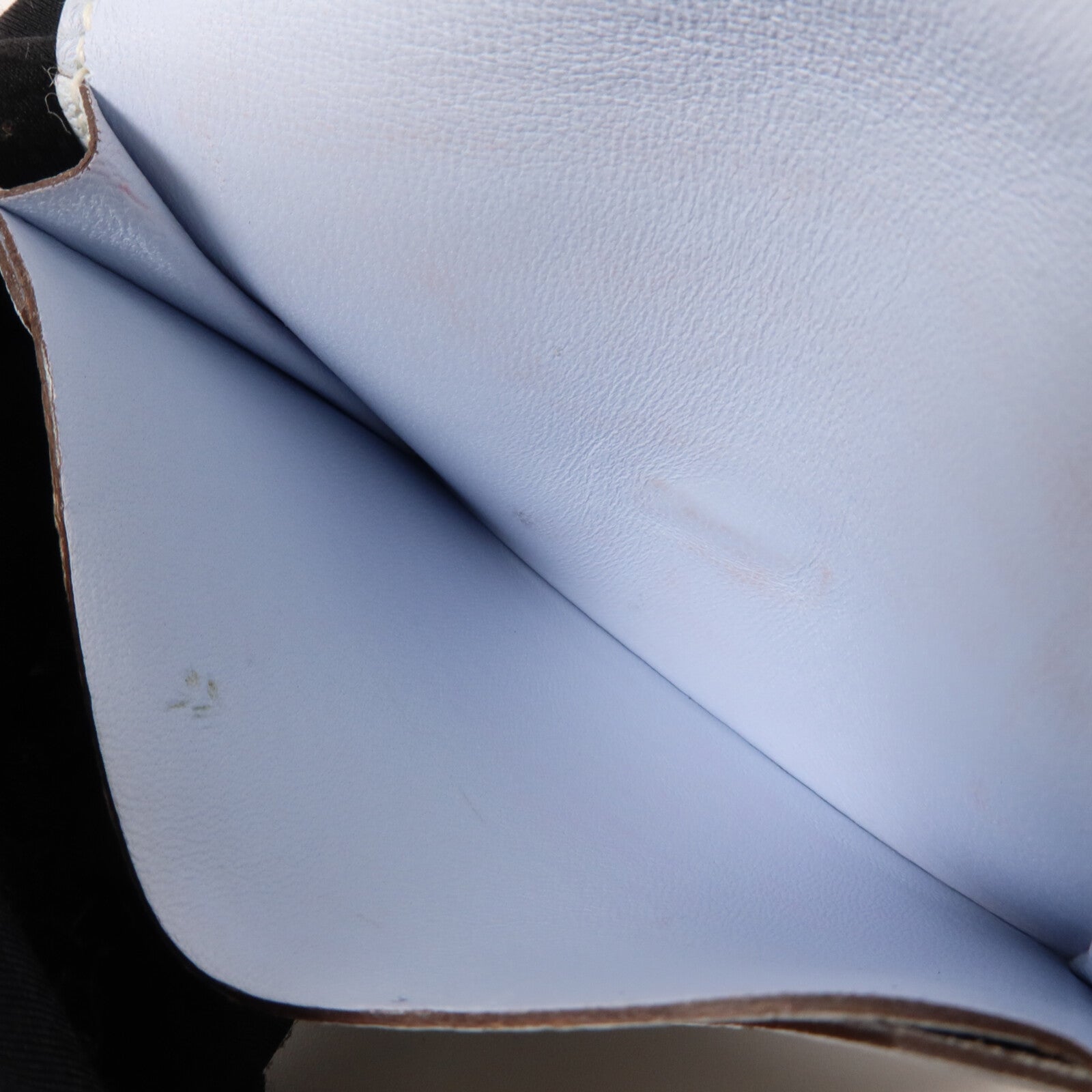 HERMES Chevre皮革Bearn Card Holder卡片套Bleu Brume