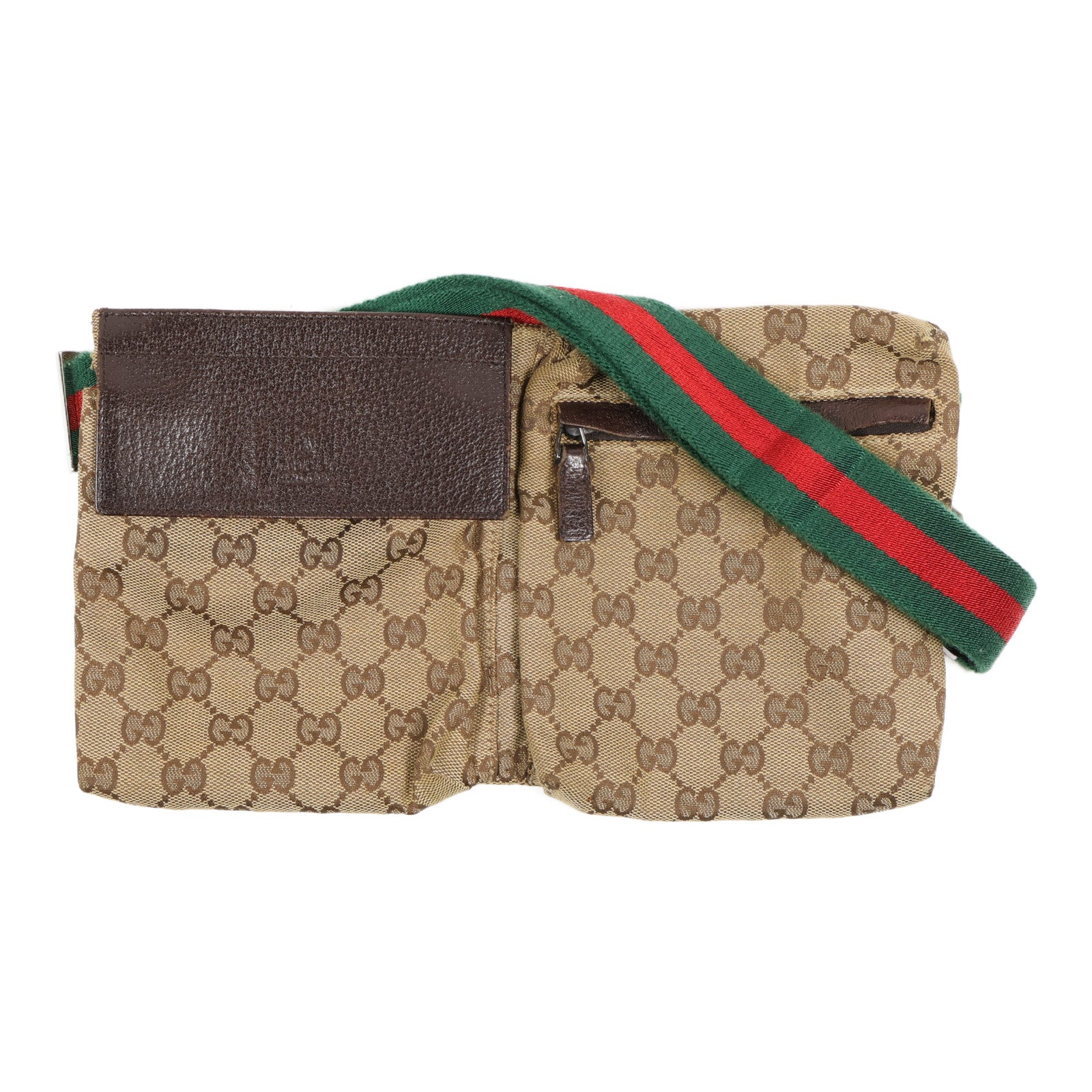 GUCCI 帆布Waits Bag銀扣腰包