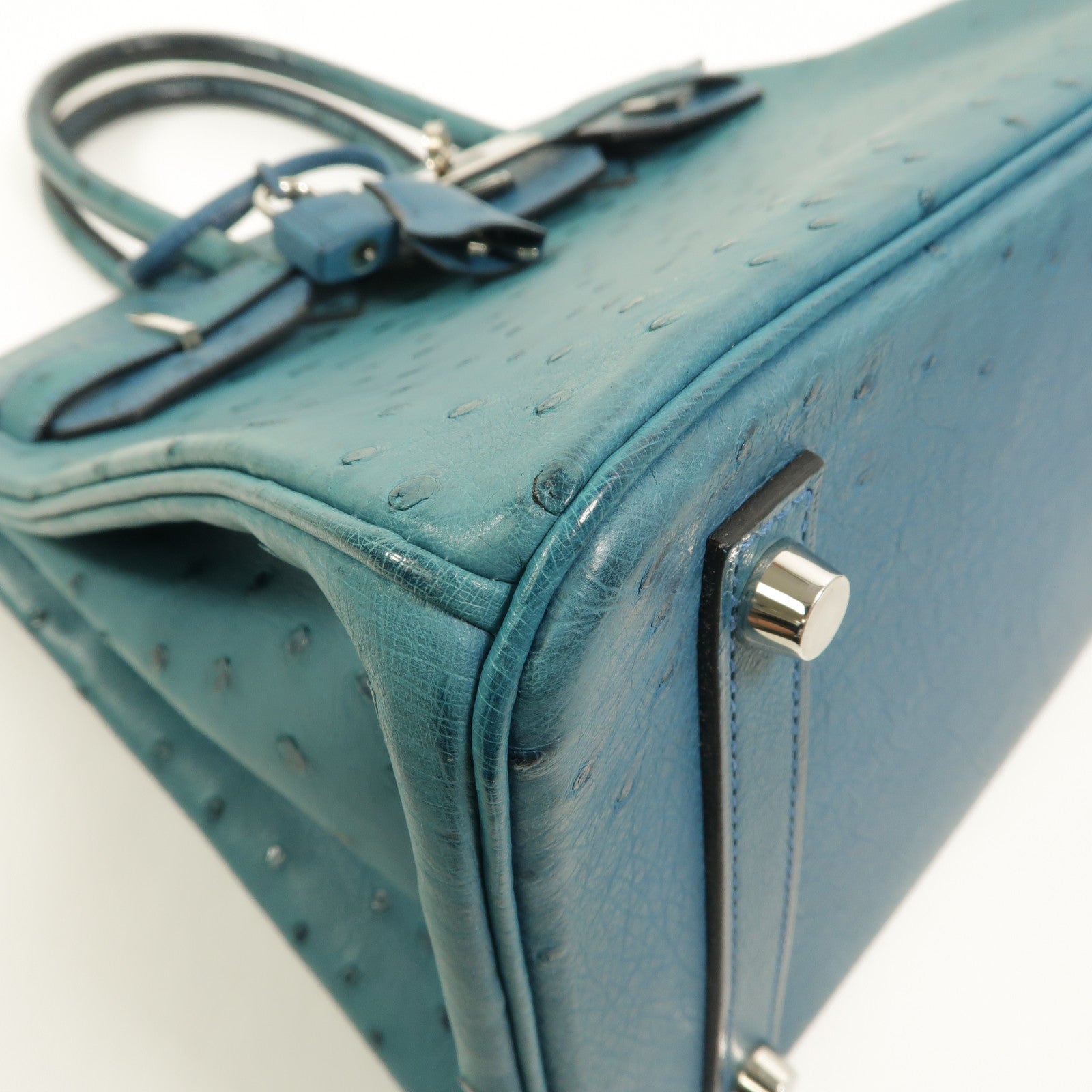 HERMES Ostrich皮革Birkin 30手挽袋Cobalt