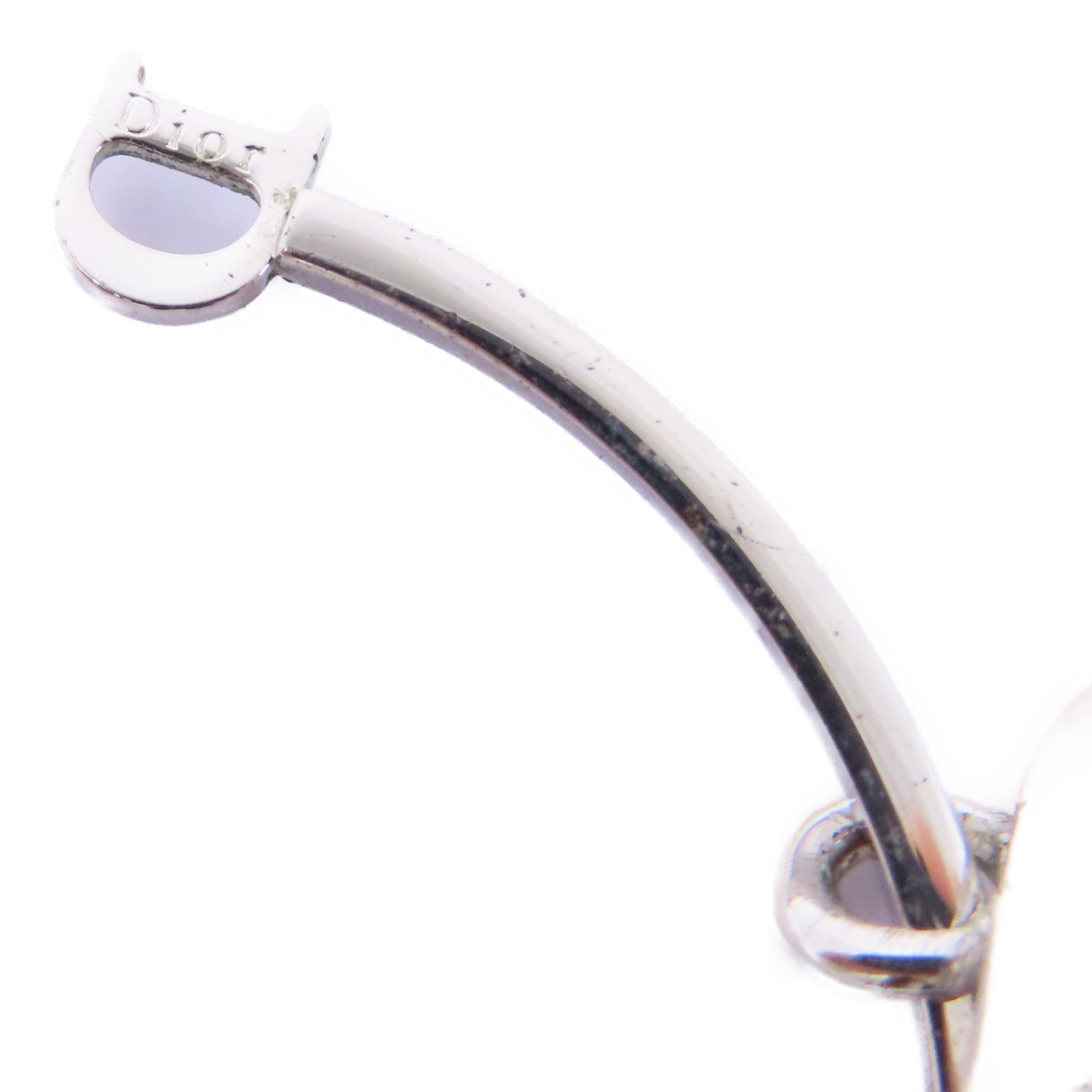 Dior PVC/金屬Earrings耳環/銀色/黑色