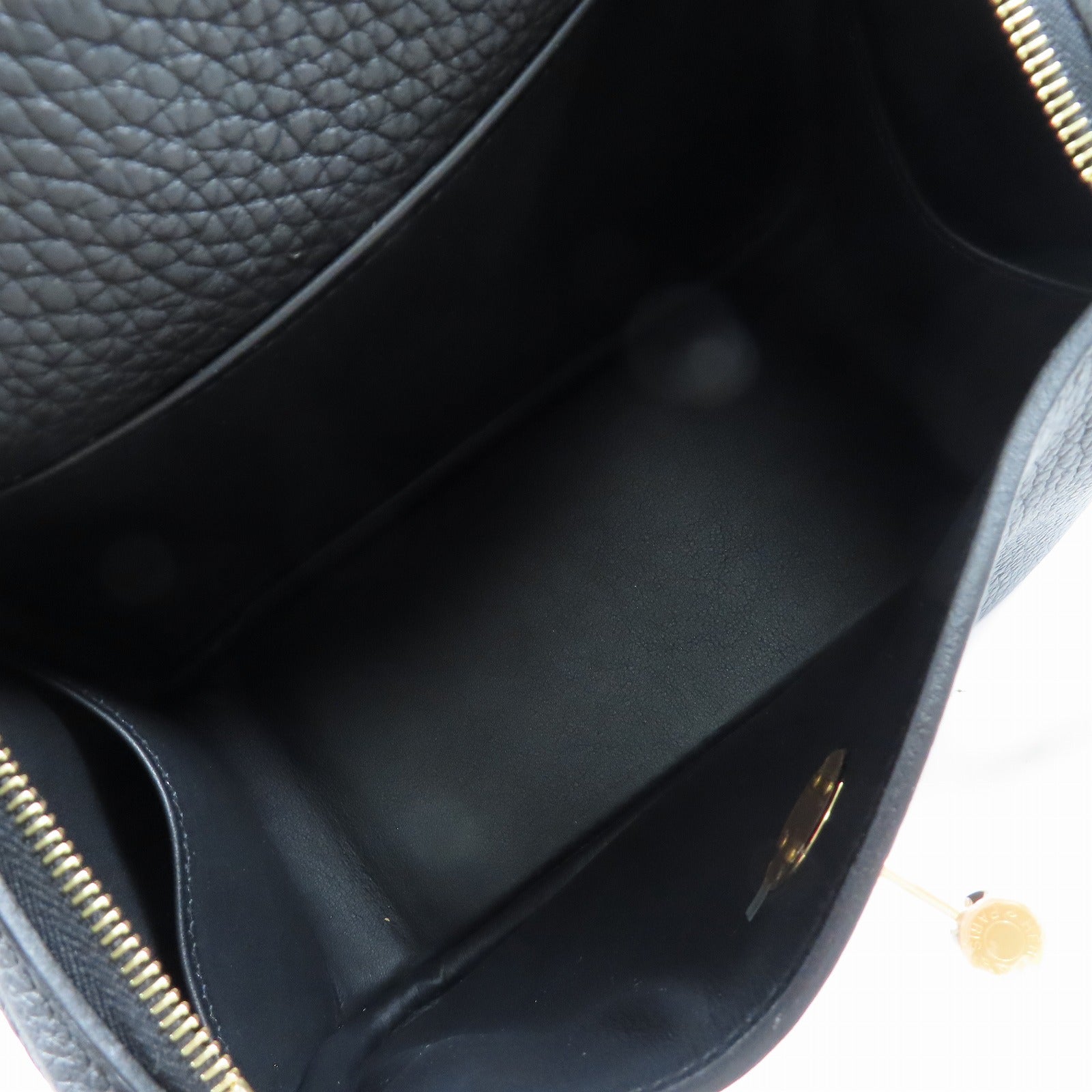 HERMES【激減優惠】 Clemence皮革Mini Lindy金扣手挽肩背兩用袋Noir
