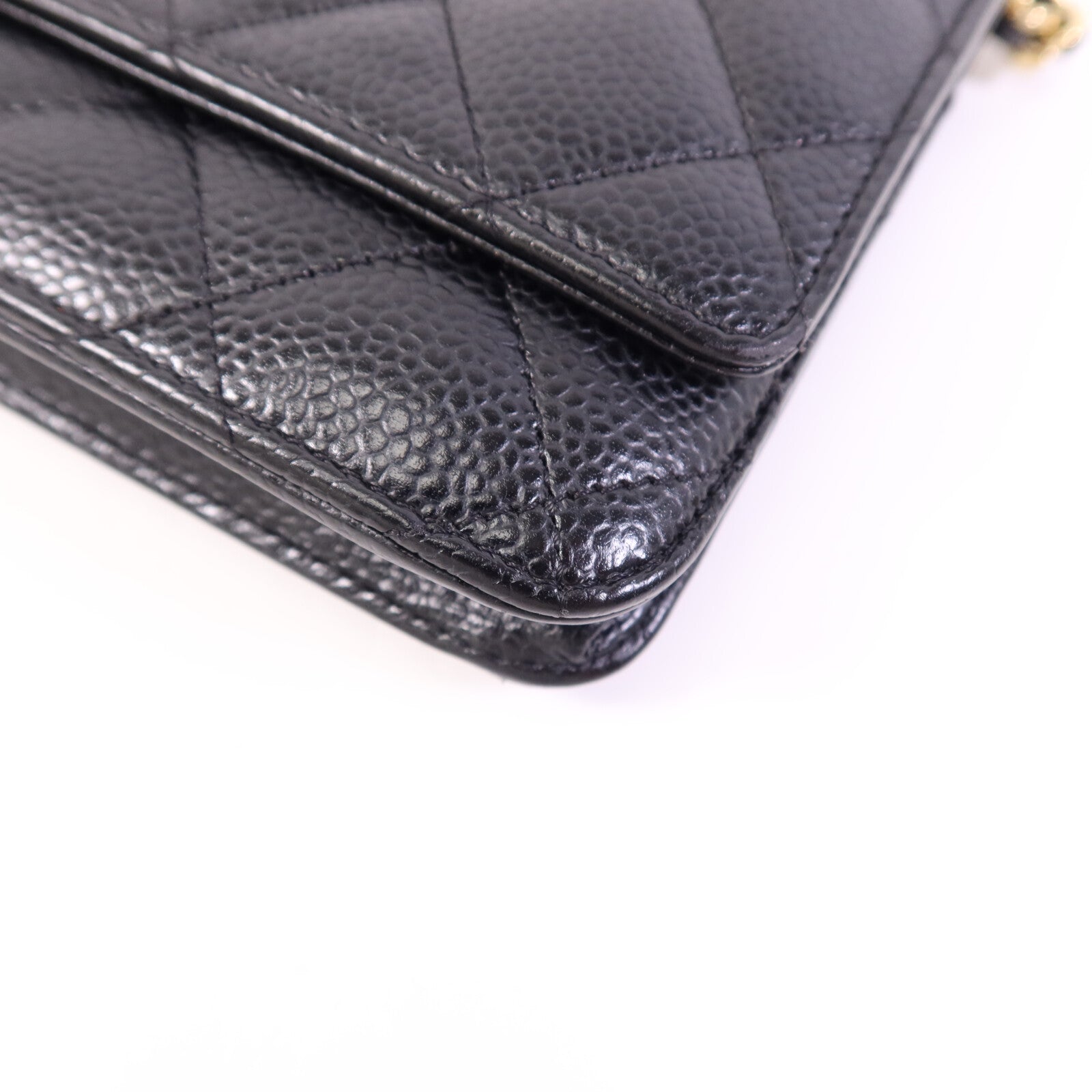 CHANEL 牛皮皮革WOC Wallet On Chain金扣鏈帶肩背袋