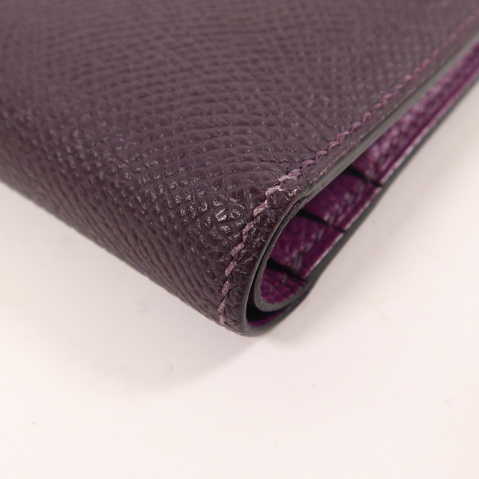 HERMES Epsom皮革Bearn Compact Wallet銀扣錢包